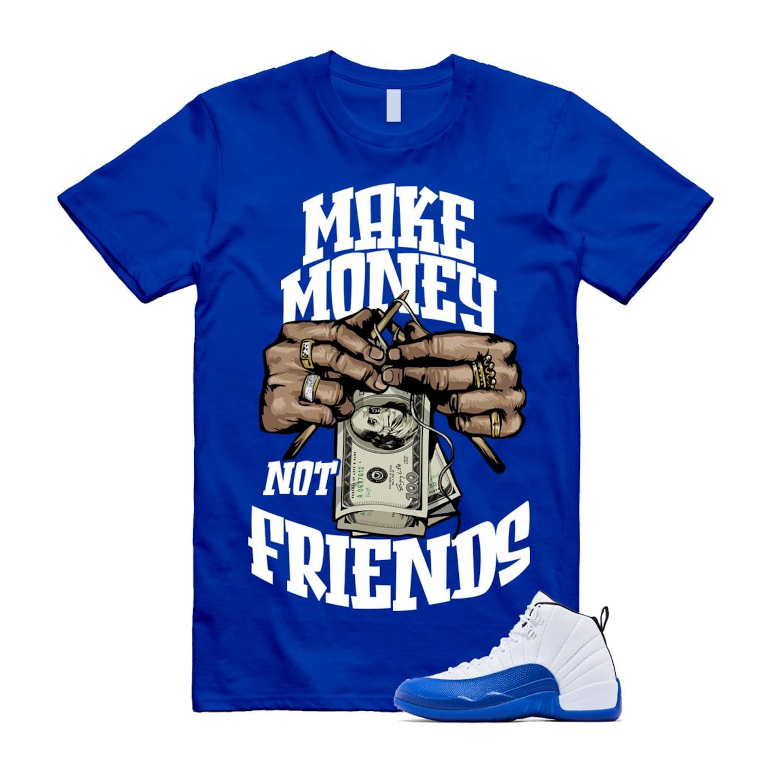 12 Blueberry Game Royal Blue White Black Shirt To Match Make Money T-Shirt 2024