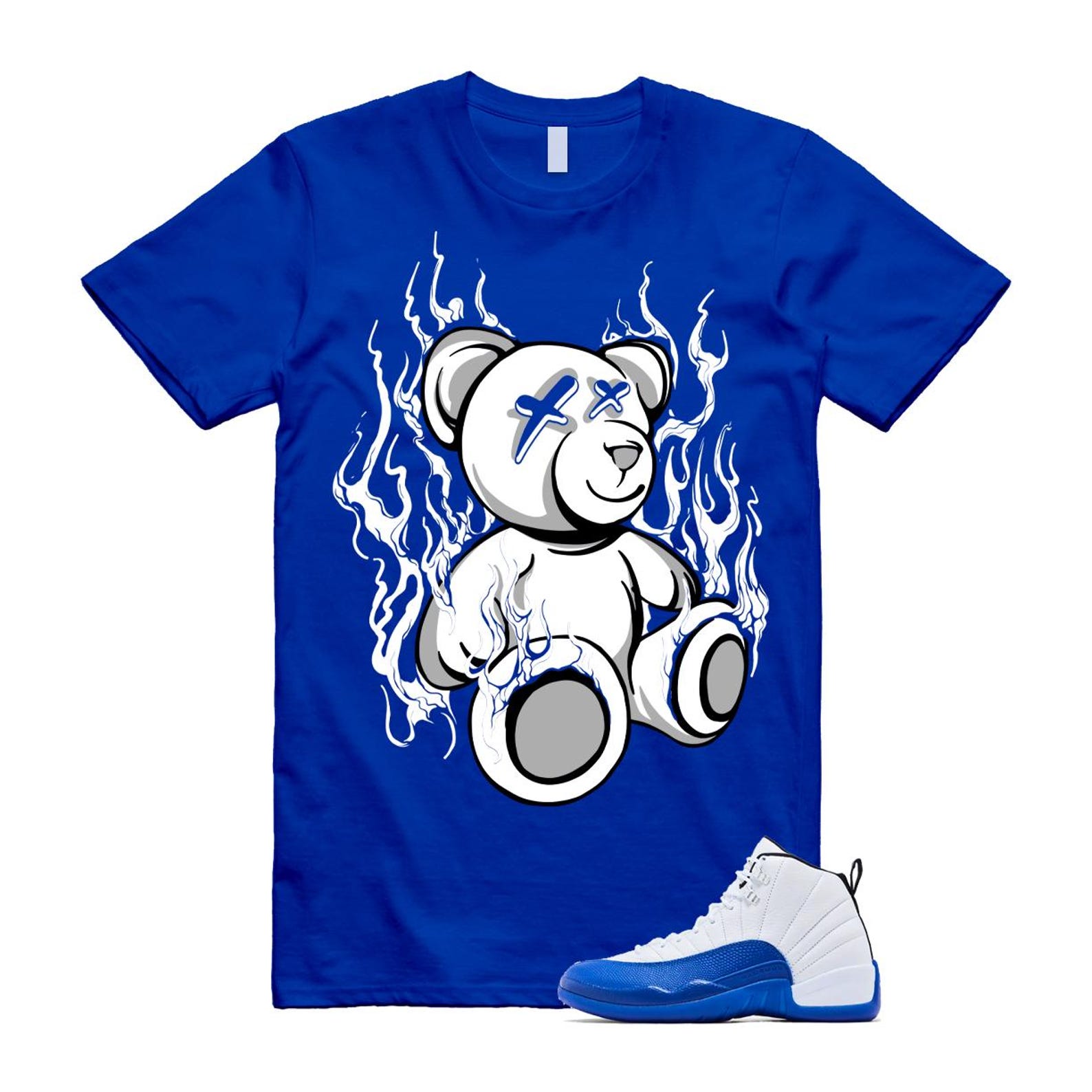 12 Blueberry Game Royal Blue White Black Shirt To Match Lit T-Shirt 2024