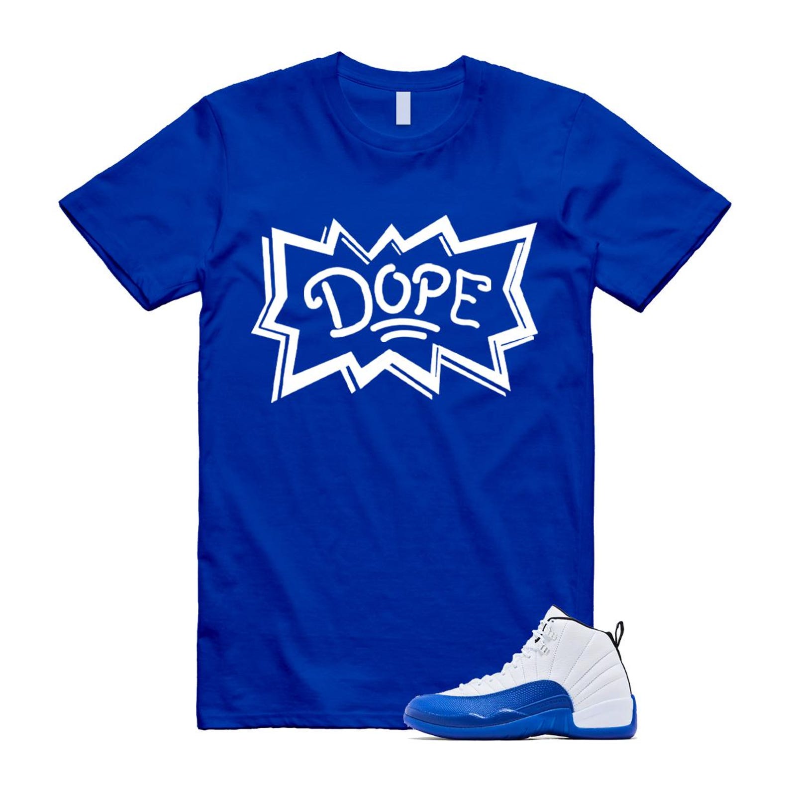 12 Blueberry Game Royal Blue White Black Shirt To Match Dope T-Shirt 2024
