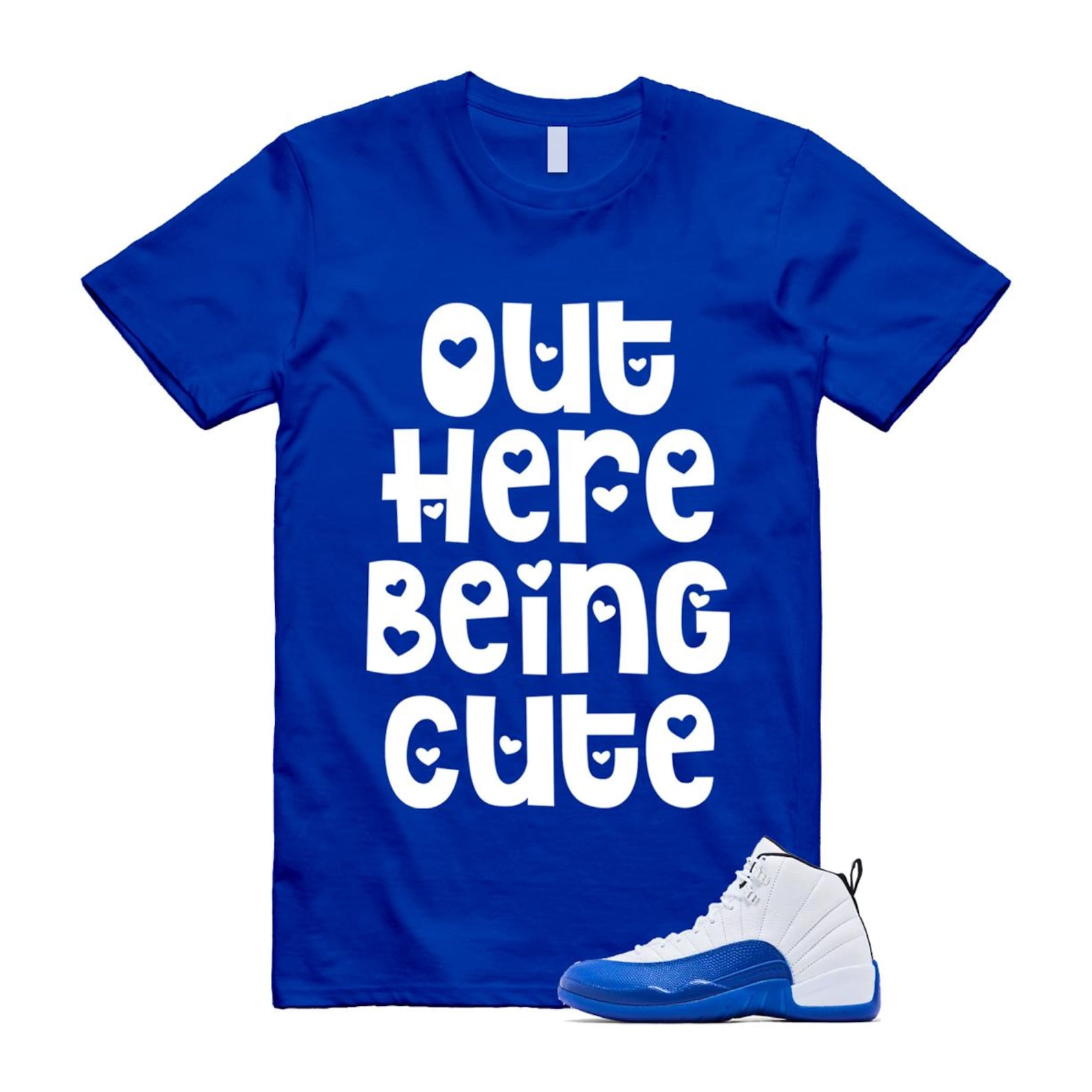 12 Blueberry Game Royal Blue White Black Shirt To Match Out Here Being Cute T-Shirt 2024