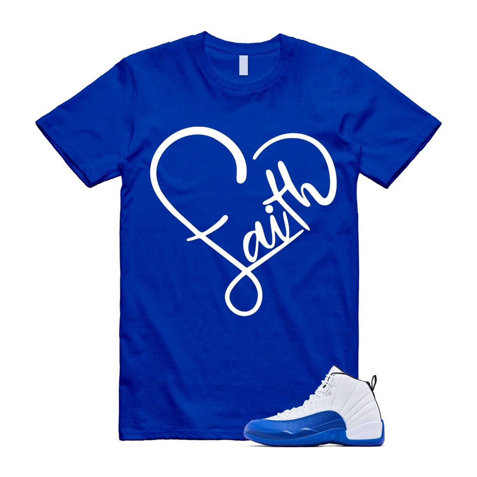 12 Blueberry Game Royal Blue White Black Shirt To Match Faith T-Shirt 2024