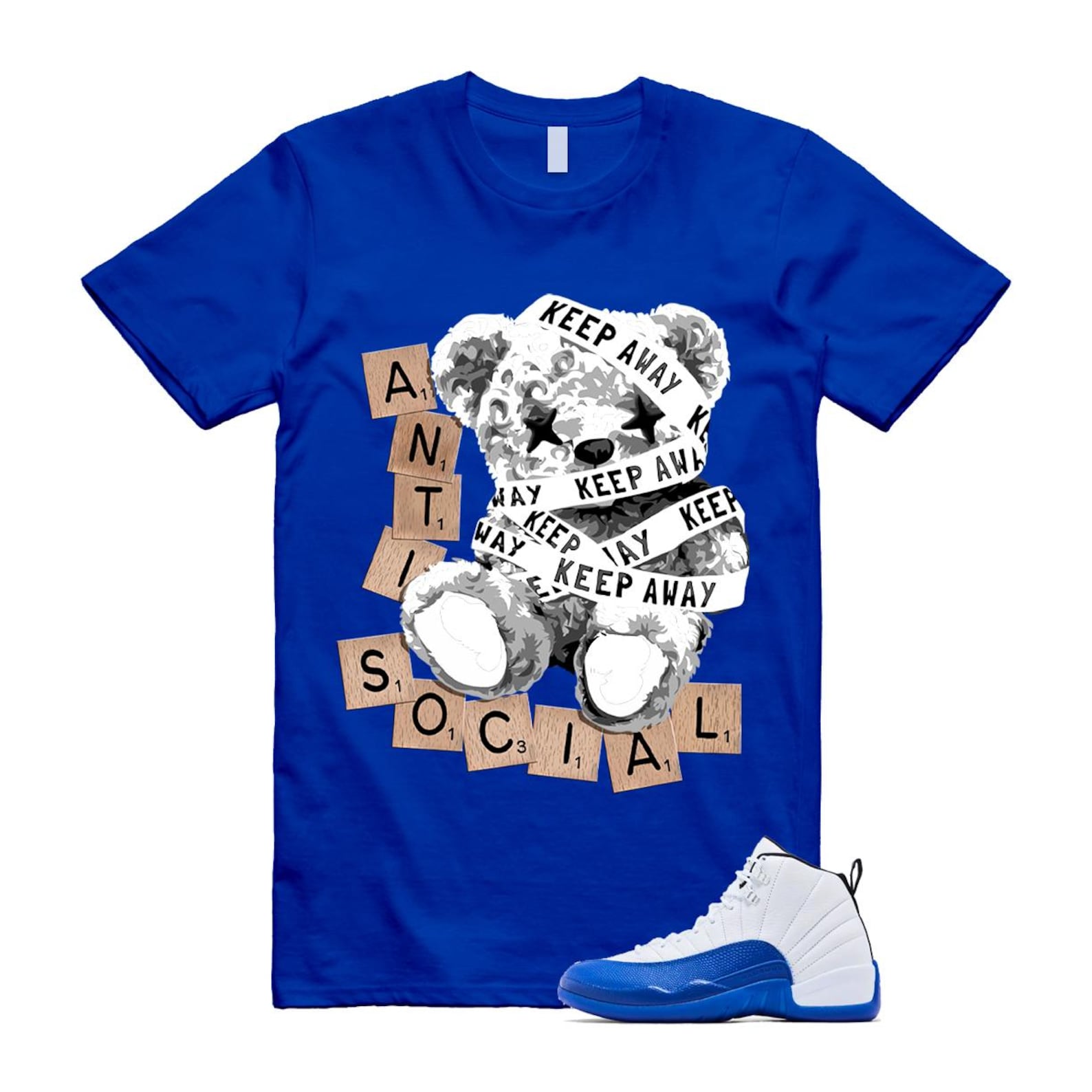 12 Blueberry Game Royal Blue White Black Shirt To Match Anti T-Shirt 2024