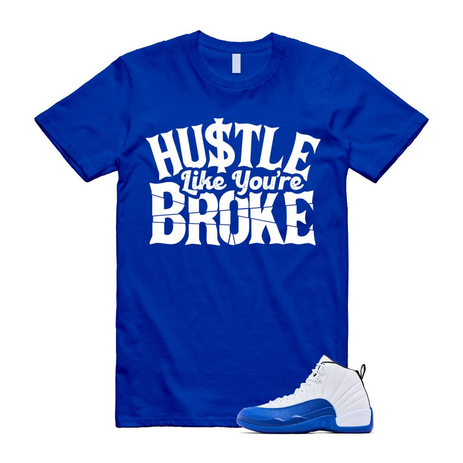 12 Blueberry Game Royal Blue White Black Shirt To Match Broke T-Shirt 2024