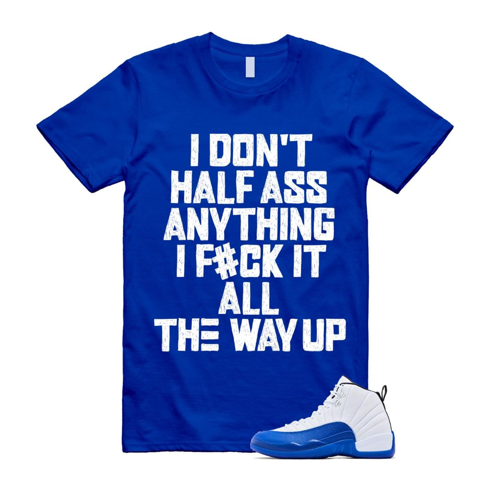 12 Blueberry Game Royal Blue White Black Shirt To Match Half T-Shirt 2024