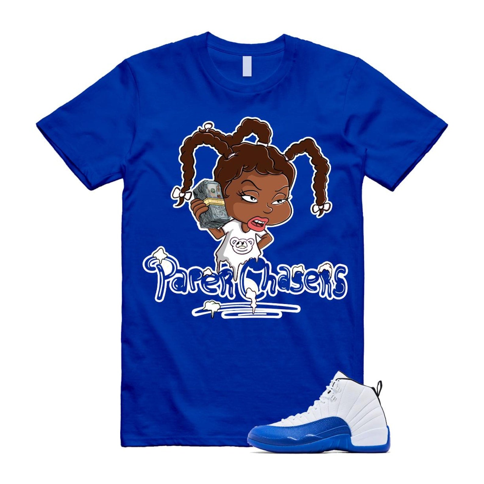 12 Blueberry Game Royal Blue White Black Shirt To Match Paper Chasers T-Shirt 2024