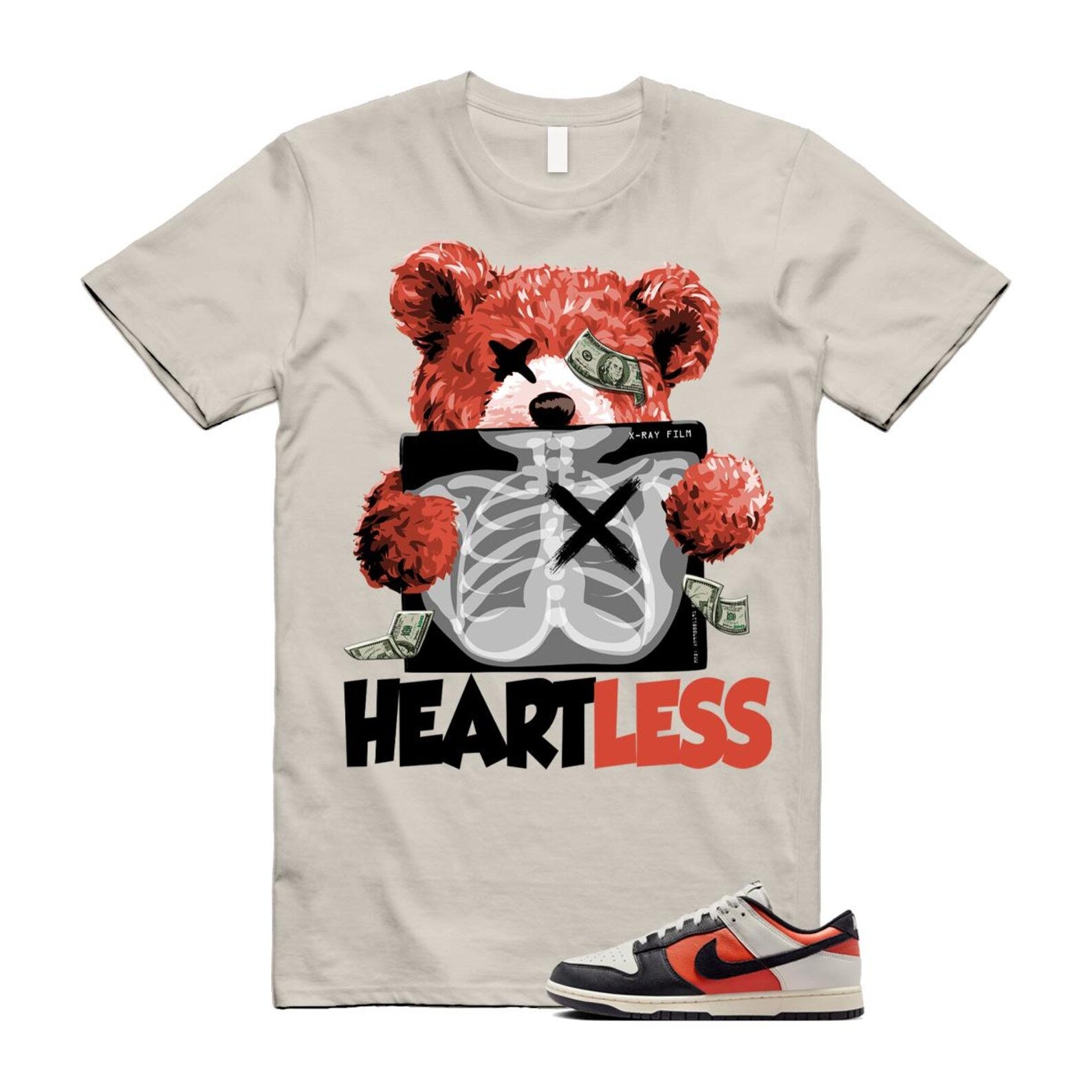 Dunk Vintage Coral Pale Ivory Phantom Black Low Shirt To Match Heart T-Shirt 2024