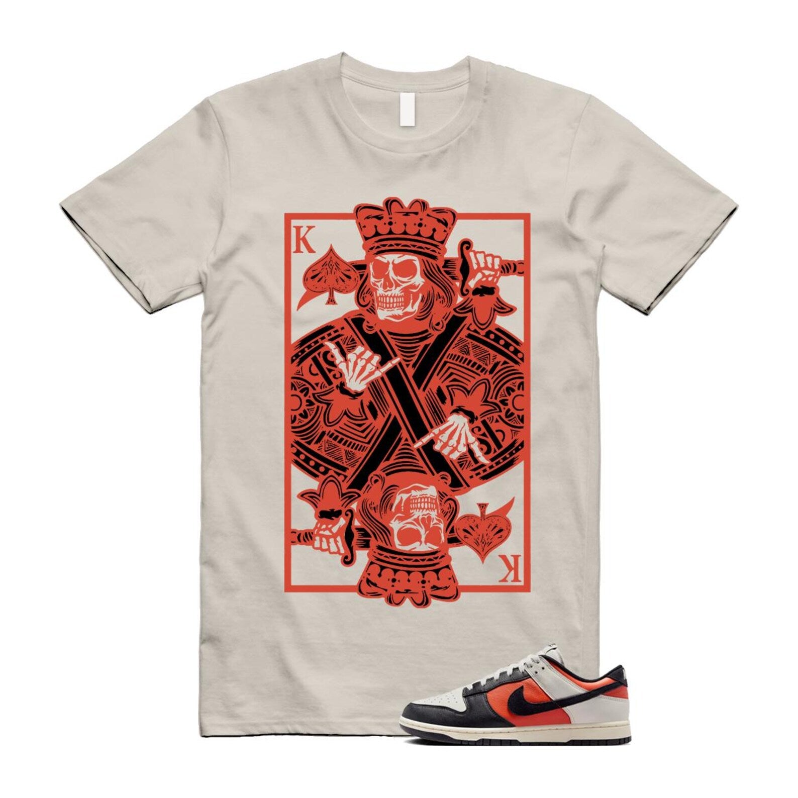 Dunk Vintage Coral Pale Ivory Phantom Black Low Shirt To Match King Card T-Shirt 2024