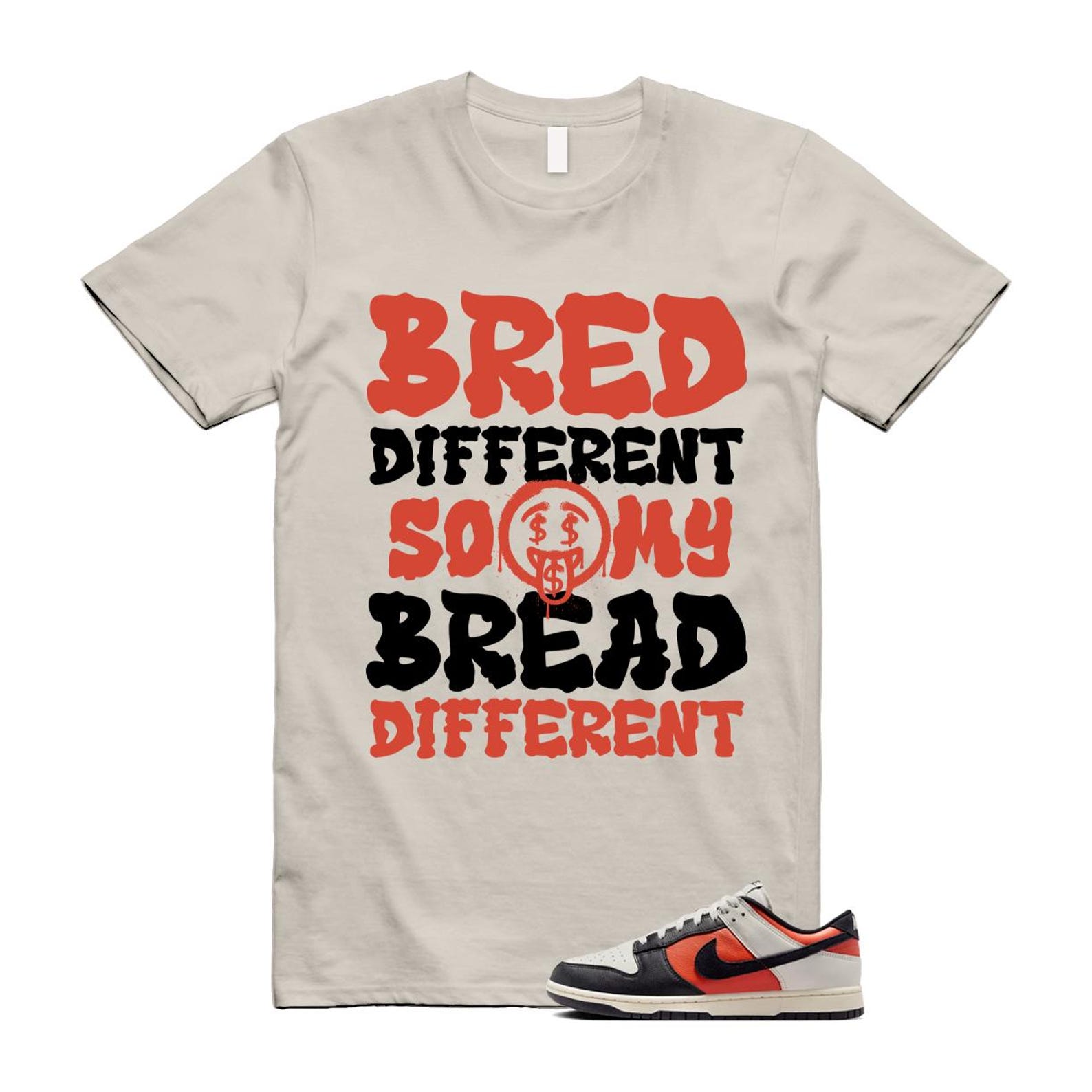 Dunk Vintage Coral Pale Ivory Phantom Black Low Shirt To Match Bread Different T-Shirt 2024
