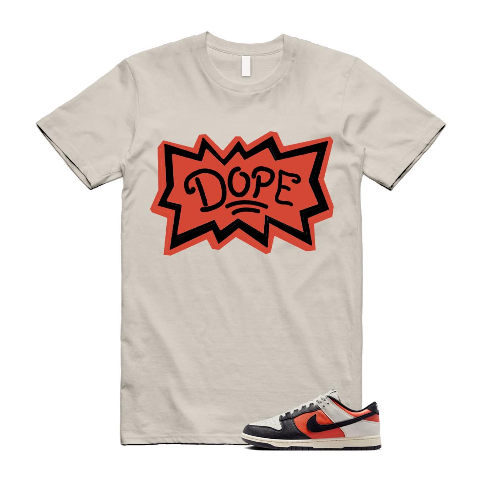 Dunk Vintage Coral Pale Ivory Phantom Black Low Shirt To Match Dope T-Shirt 2024