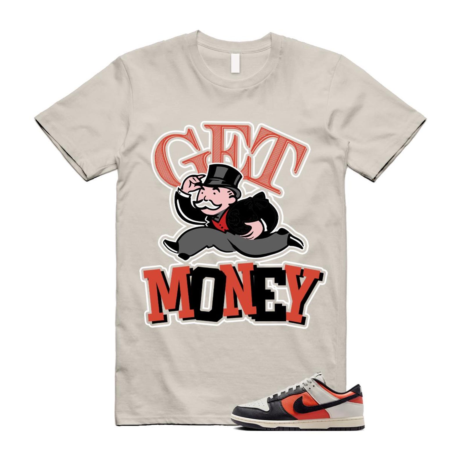 Dunk Vintage Coral Pale Ivory Phantom Black Low Shirt To Match Get Money T-Shirt 2024