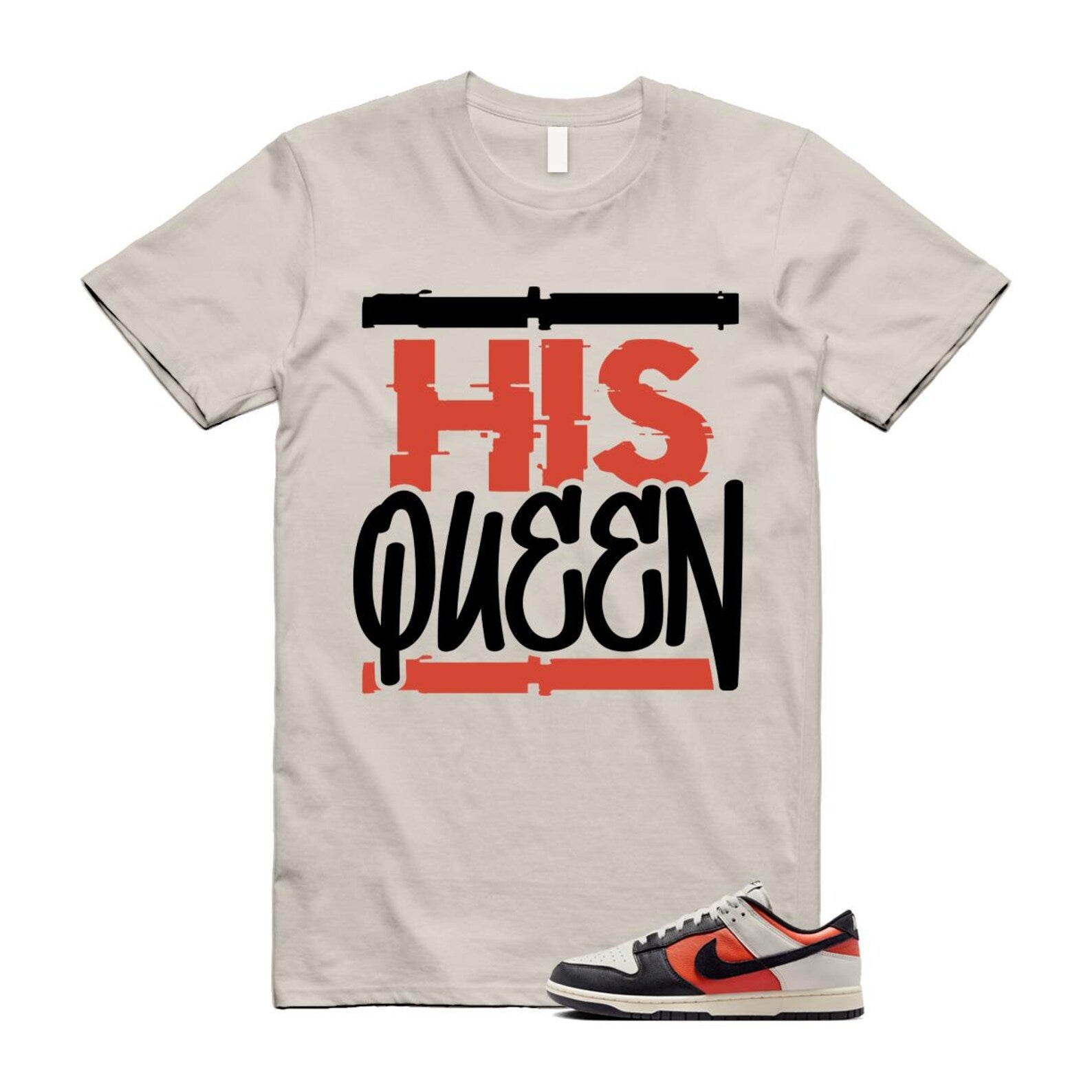 Dunk Vintage Coral Pale Ivory Phantom Black Low Shirt To Match His Queen T-Shirt 2024