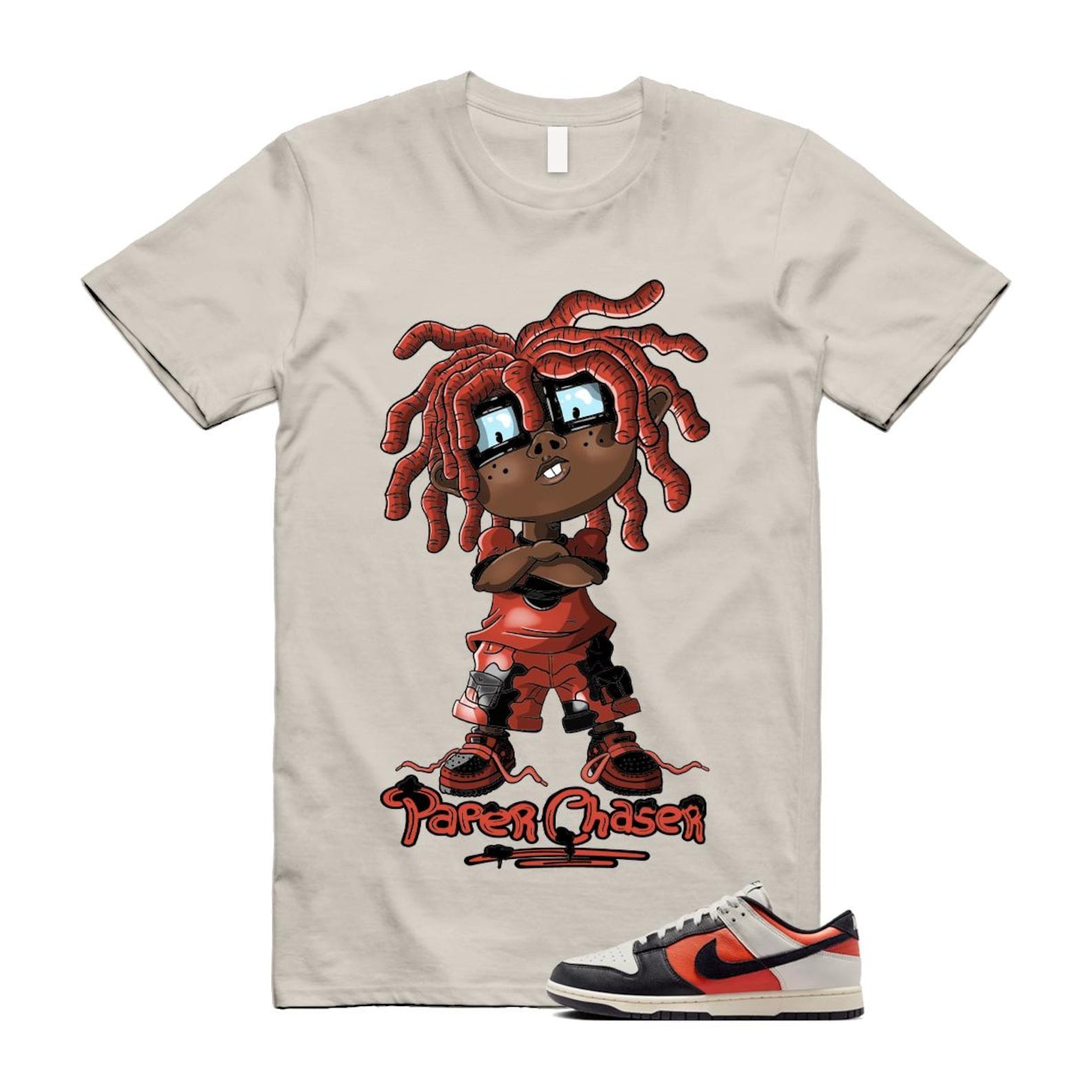 Dunk Vintage Coral Pale Ivory Phantom Black Low Shirt To Match Chucky T-Shirt 2024