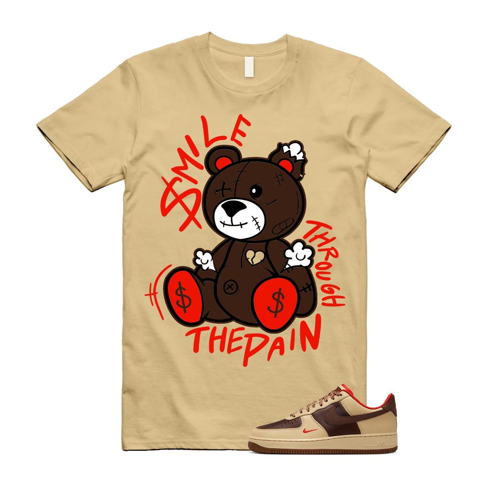 Air Force 1 Low '07 Light British Tan Shirt To Match Smile Through The Pain T-Shirt 2024