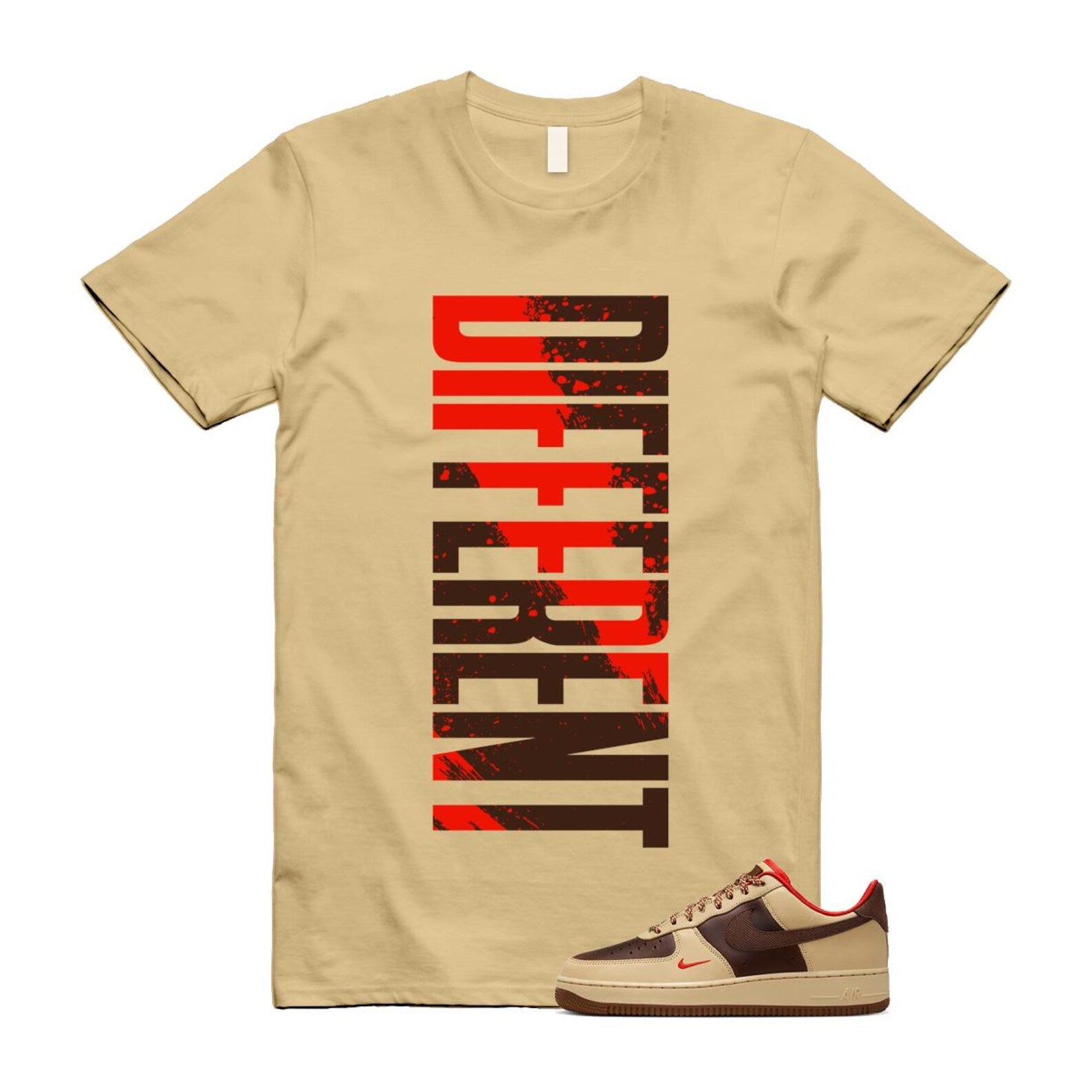 Air Force 1 Low '07 Light British Tan Shirt To Match Different T-Shirt 2024