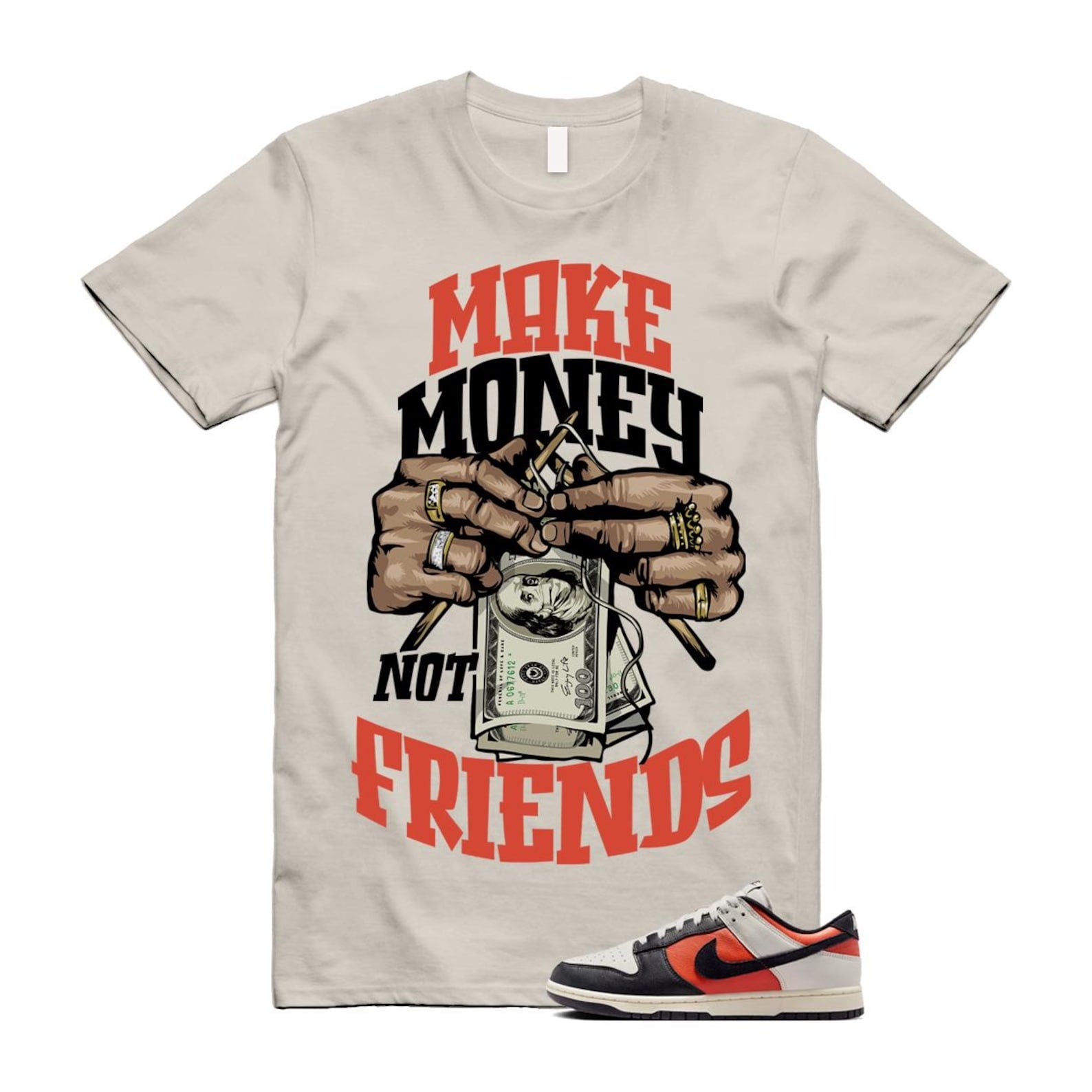 Dunk Vintage Coral Pale Ivory Phantom Black Low Shirt To Match Make Money T-Shirt 2024