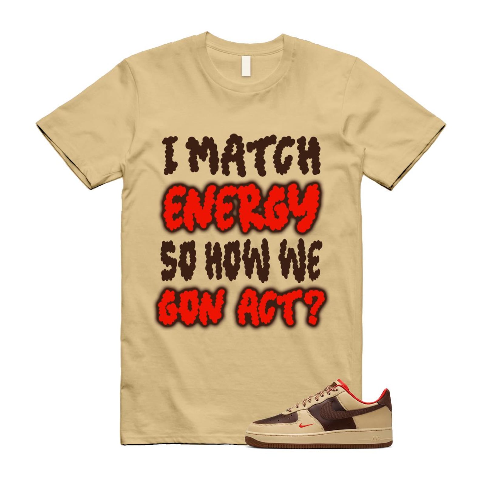Air Force 1 Low '07 Light British Tan Shirt To Match I Match Energy T-Shirt 2024
