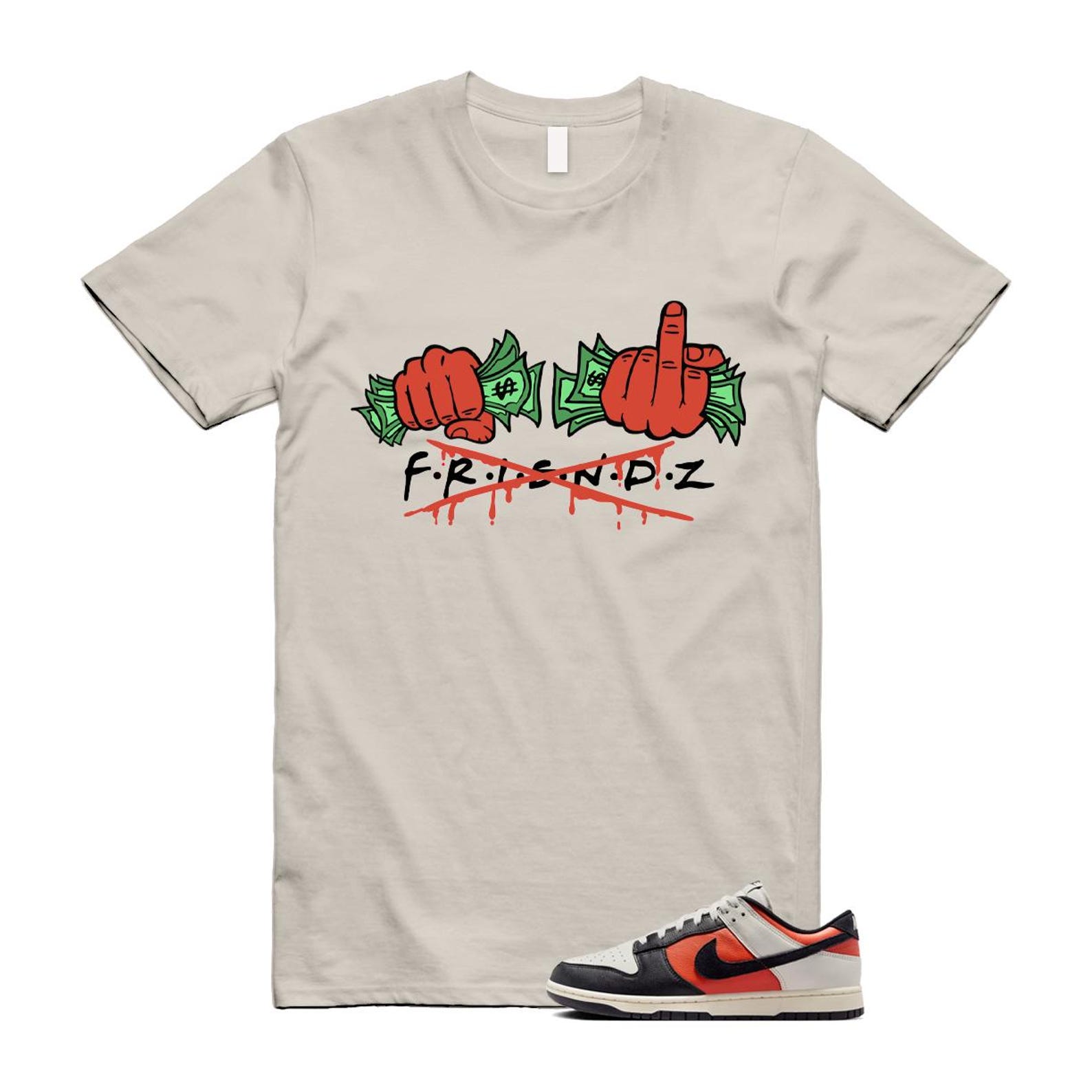 Dunk Vintage Coral Pale Ivory Phantom Black Low Shirt To Match Friendz T-Shirt 2024