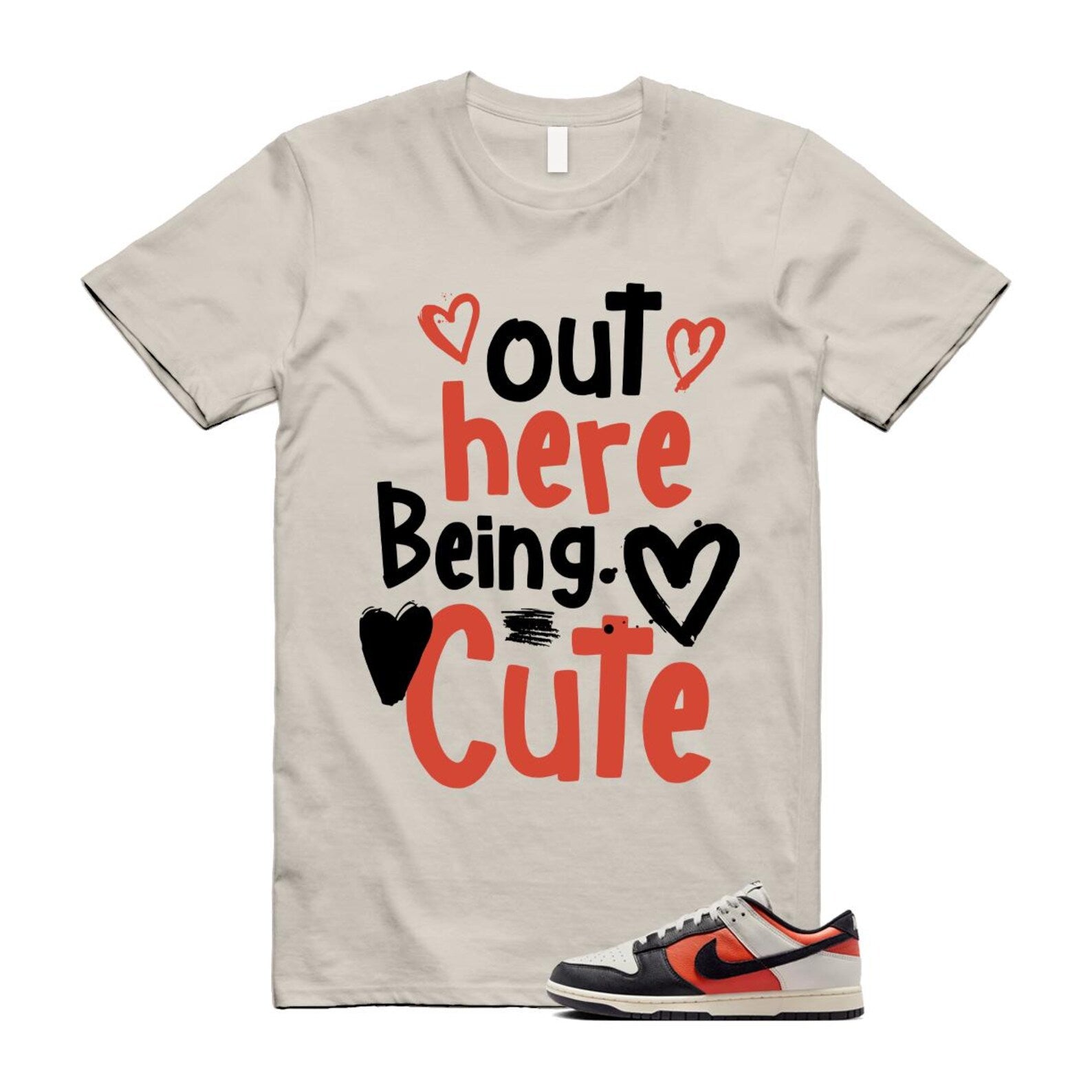 Dunk Vintage Coral Pale Ivory Phantom Black Low Shirt To Match Out Here Being Cute T-Shirt 2024