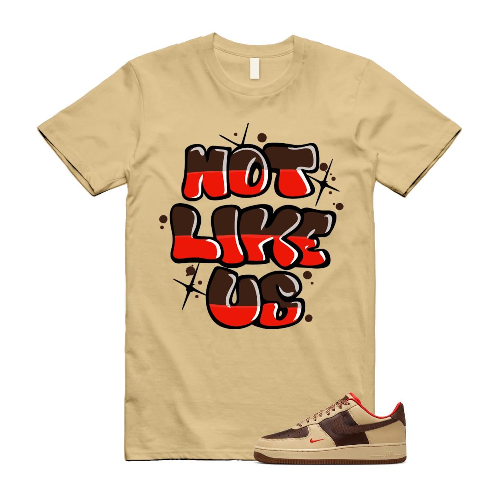 Air Force 1 Low '07 Light British Tan Shirt To Match Not Like Us T-Shirt 2024