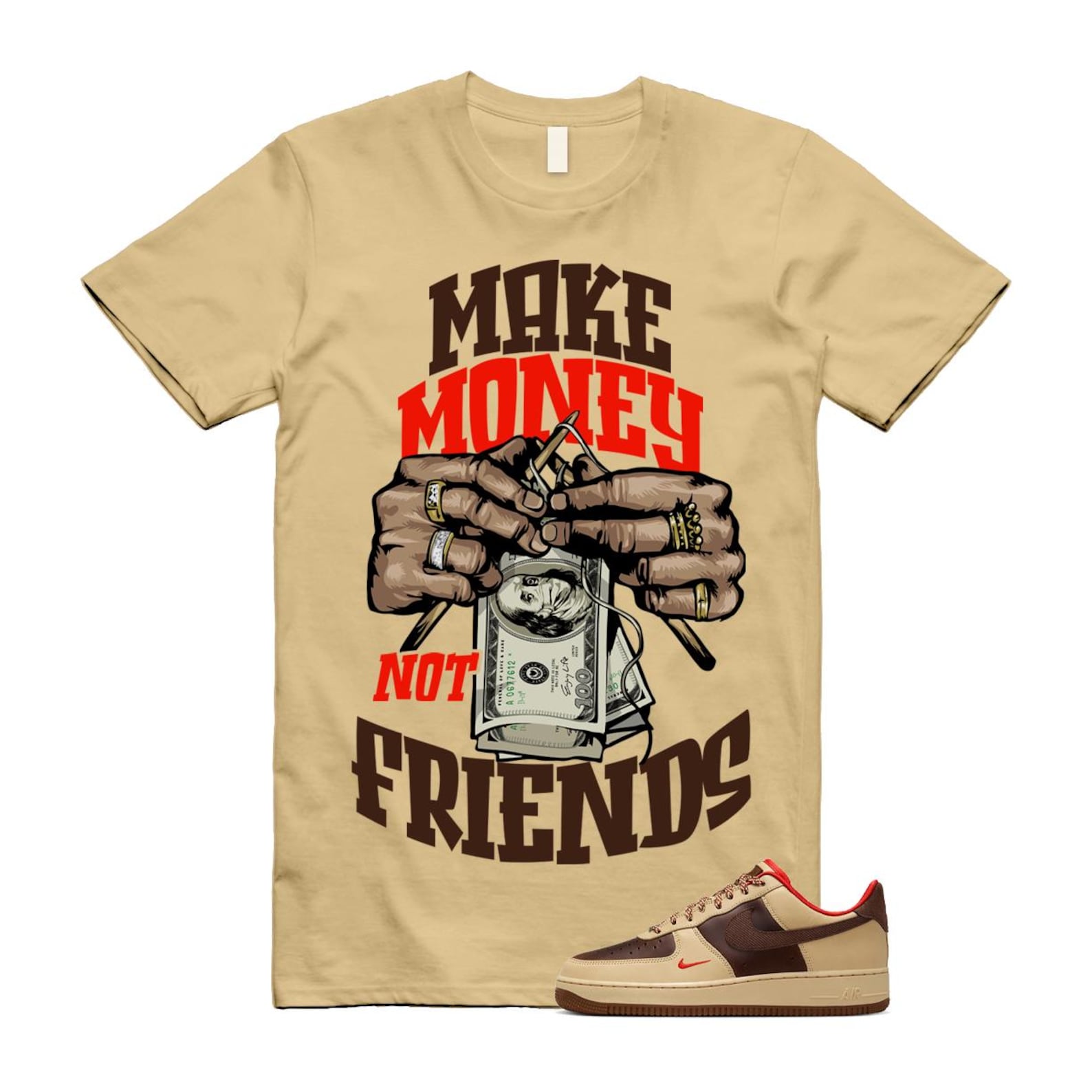 Air Force 1 Low '07 Light British Tan Shirt To Match Make Money T-Shirt 2024
