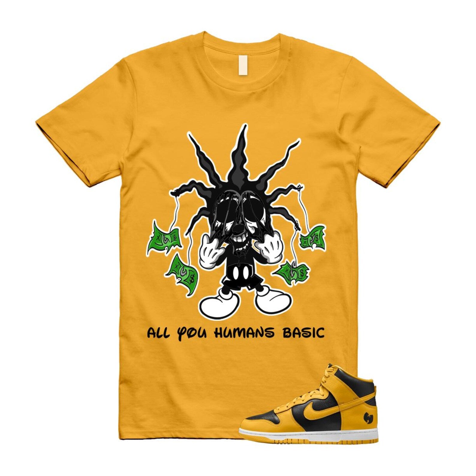 Dunk Tang Black Pollen White Yellow Gold High Shirt To Match Hook T-Shirt 2024