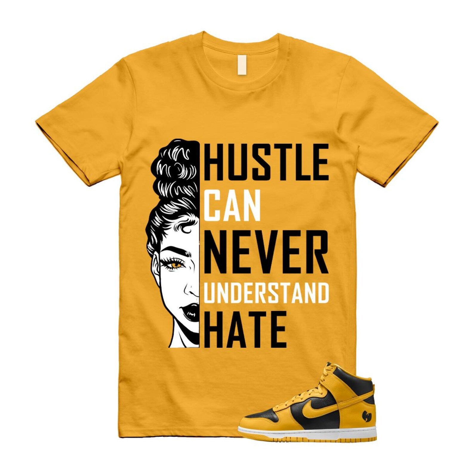 Dunk Tang Black Pollen White Yellow Gold High Shirt To Match Hustle T-Shirt 2024