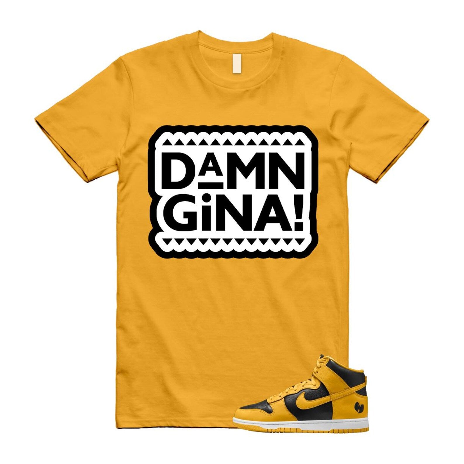 Dunk Tang Black Pollen White Yellow Gold High Shirt To Match Gina T-Shirt 2024