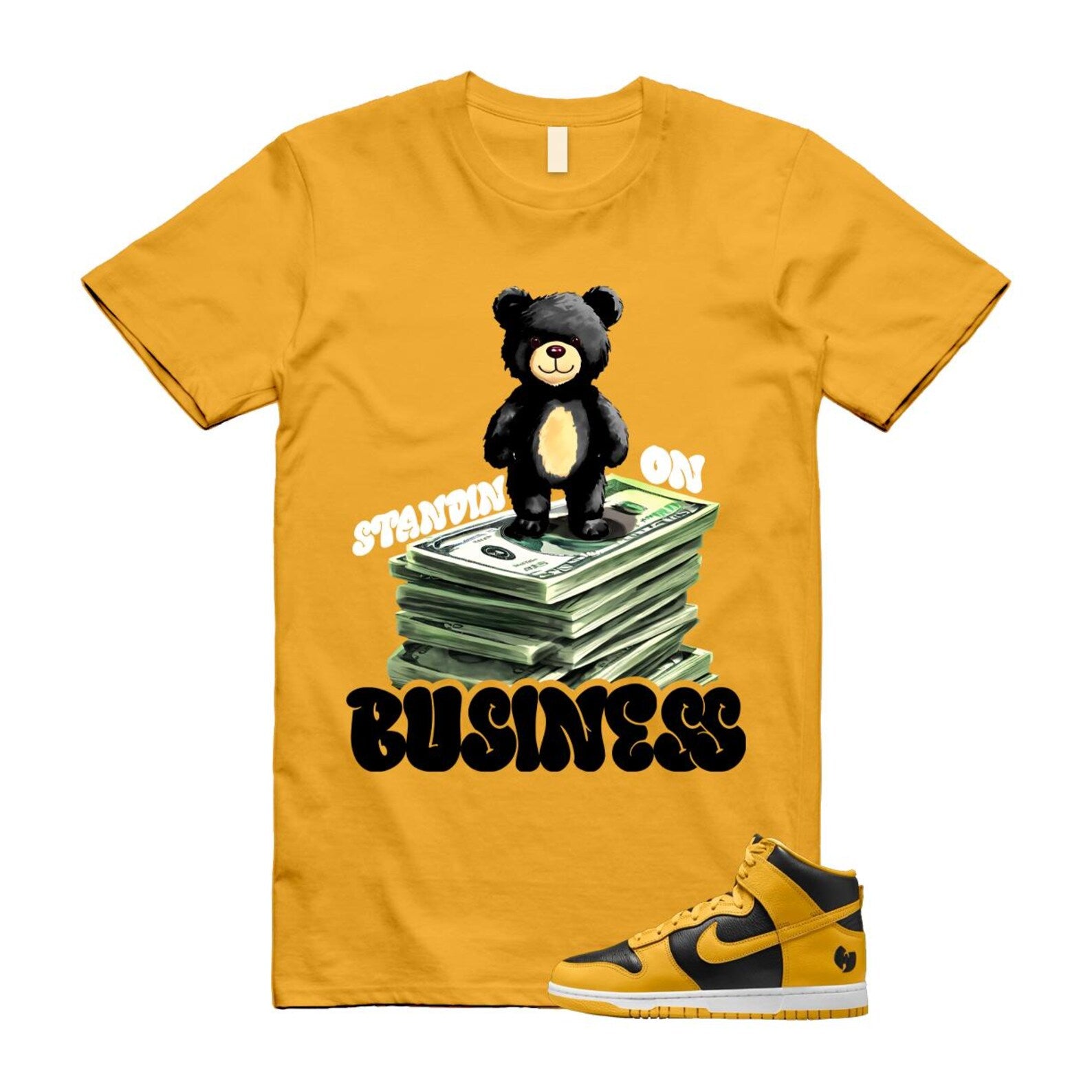 Dunk Tang Black Pollen White Yellow Gold High Shirt To Match Stand On Business 2 T-Shirt 2024