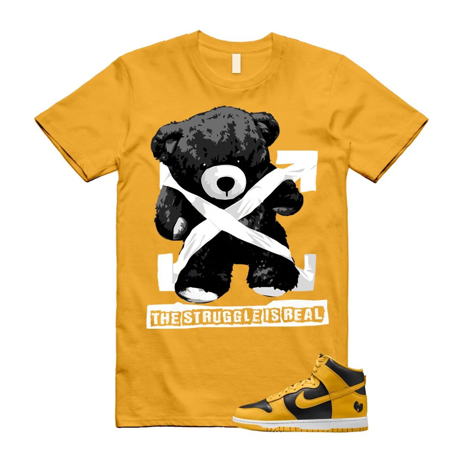 Dunk Tang Black Pollen White Yellow Gold High Shirt To Match Strug T-Shirt 2024