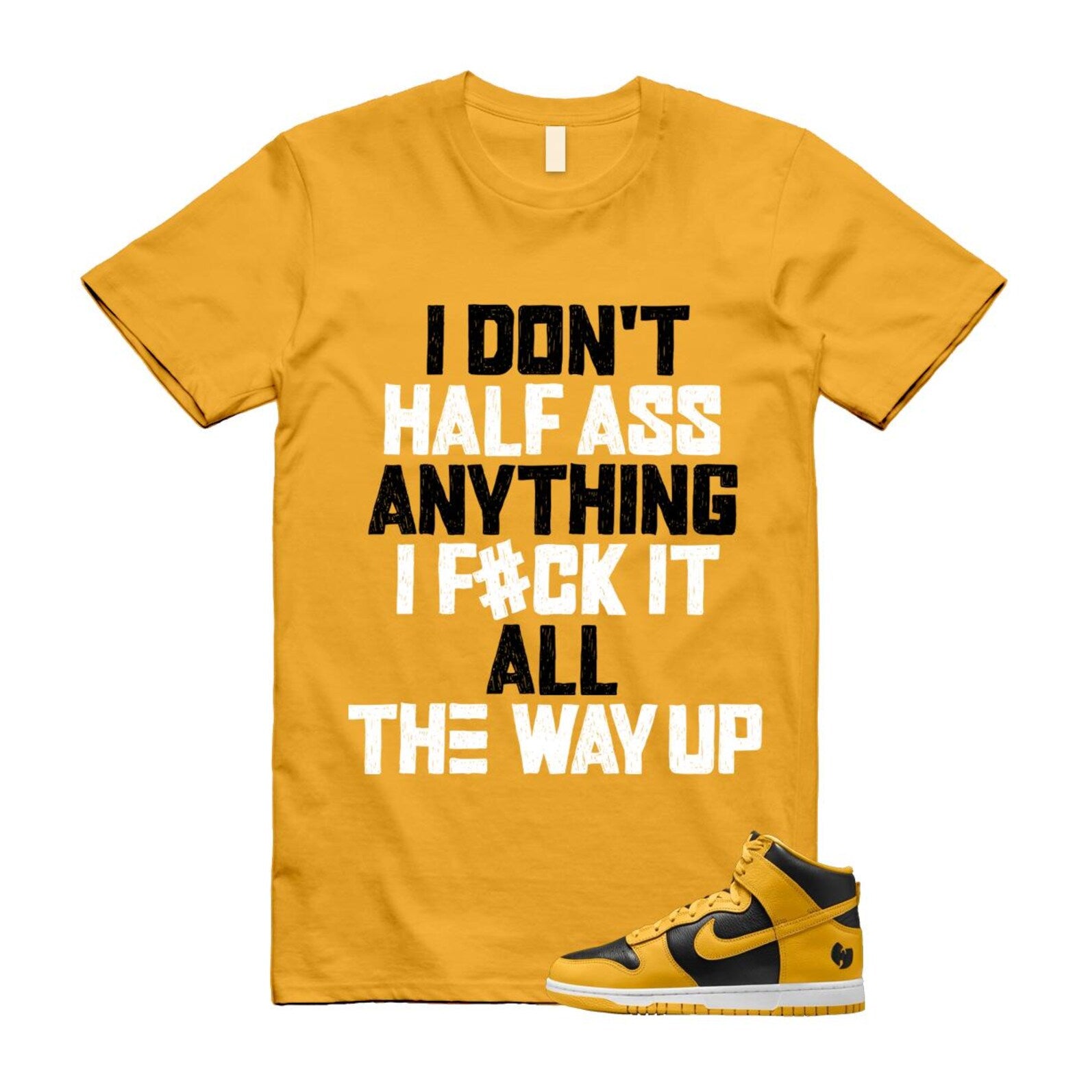 Dunk Tang Black Pollen White Yellow Gold High Shirt To Match Half T-Shirt 2024