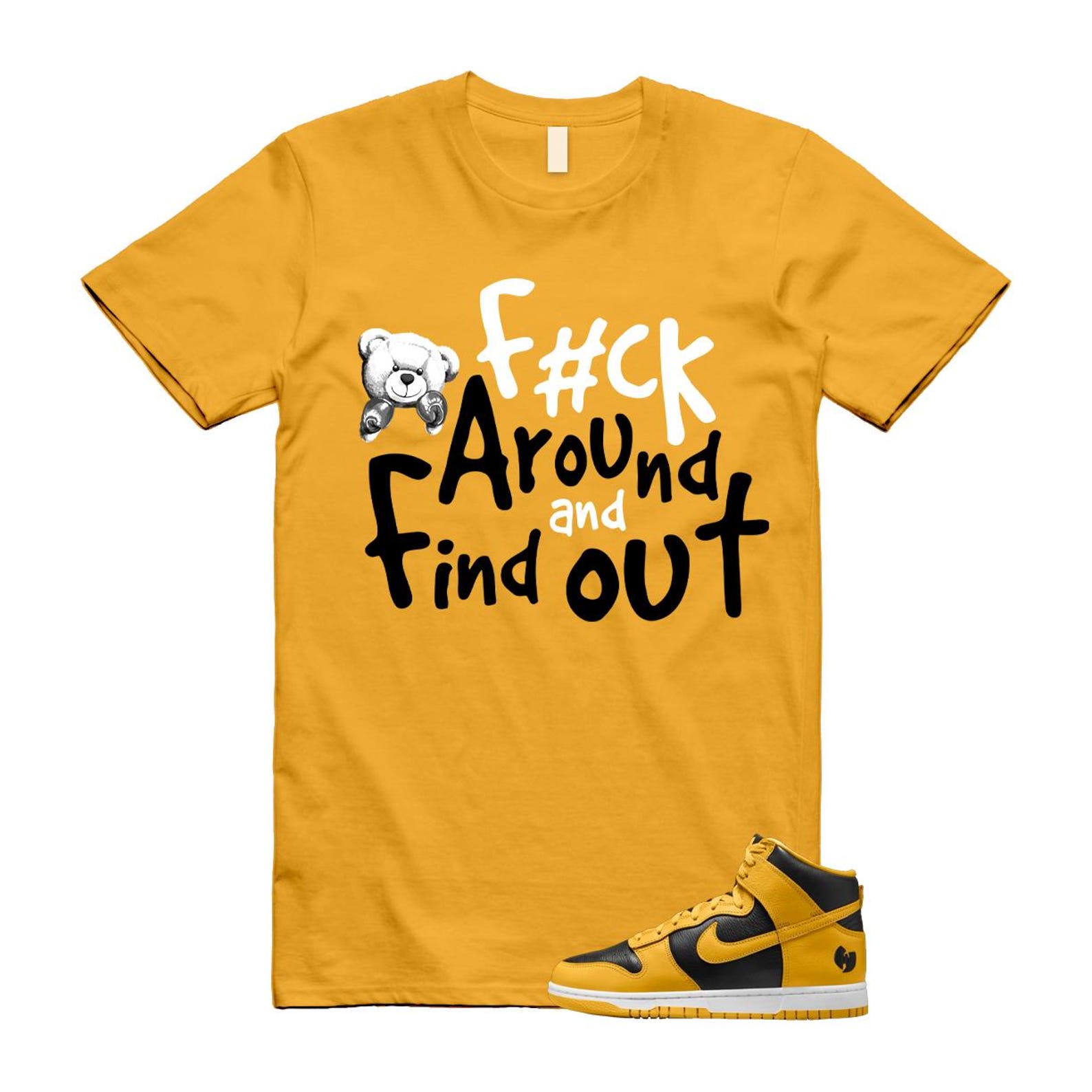 Dunk Tang Black Pollen White Yellow Gold High Shirt To Match Fck T-Shirt 2024