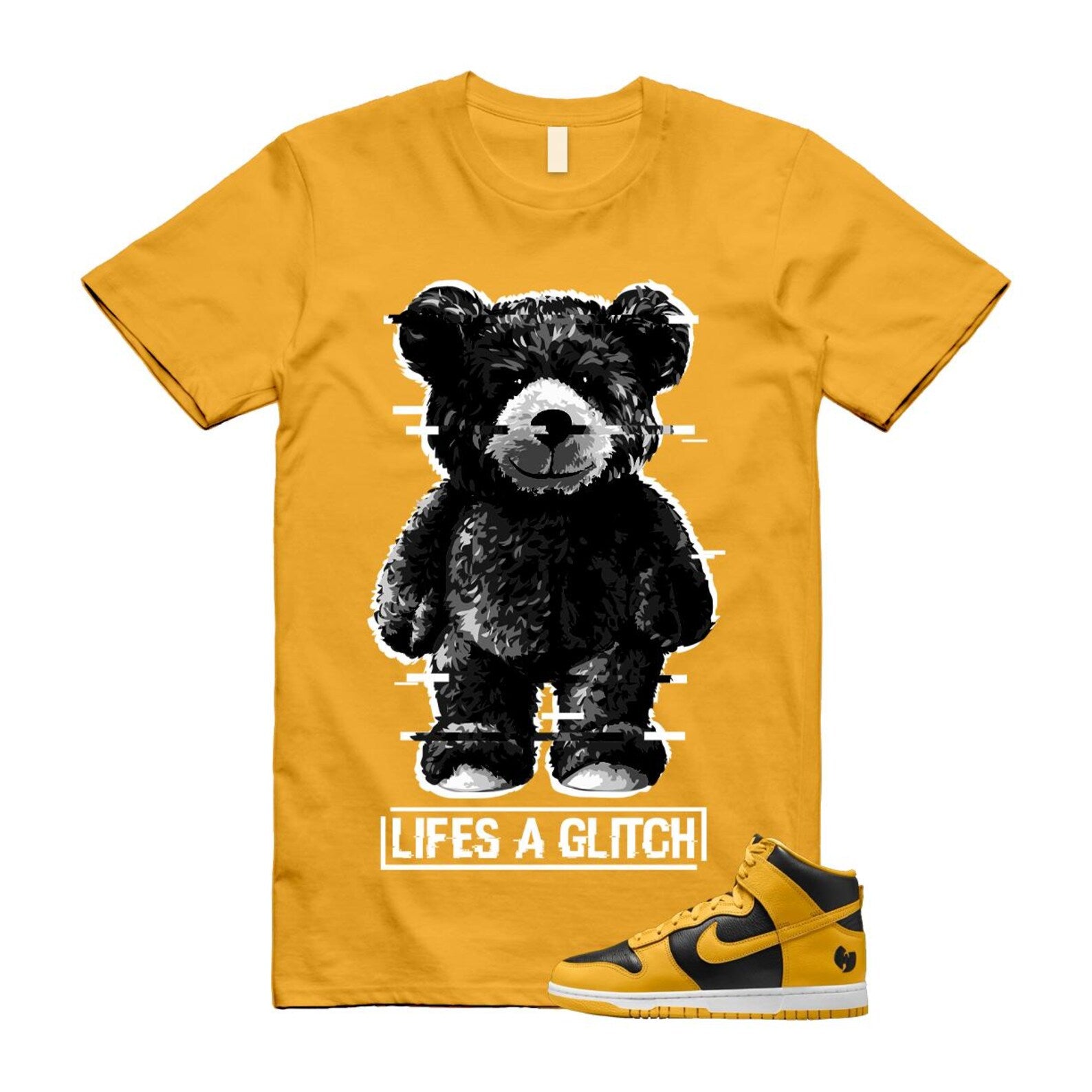 Dunk Tang Black Pollen White Yellow Gold High Shirt To Match Glitch T-Shirt 2024