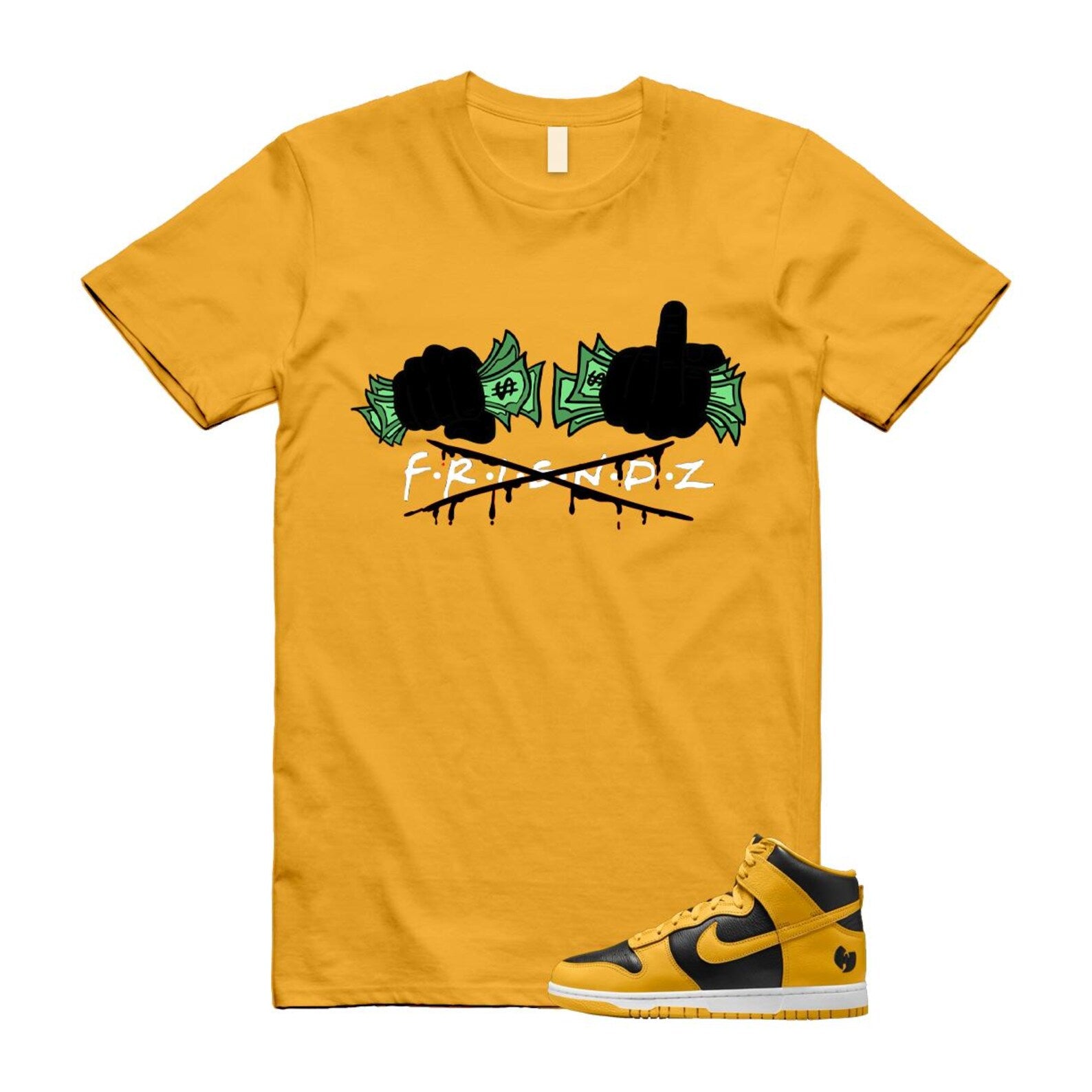 Dunk Tang Black Pollen White Yellow Gold High Shirt To Match Friendz T-Shirt 2024