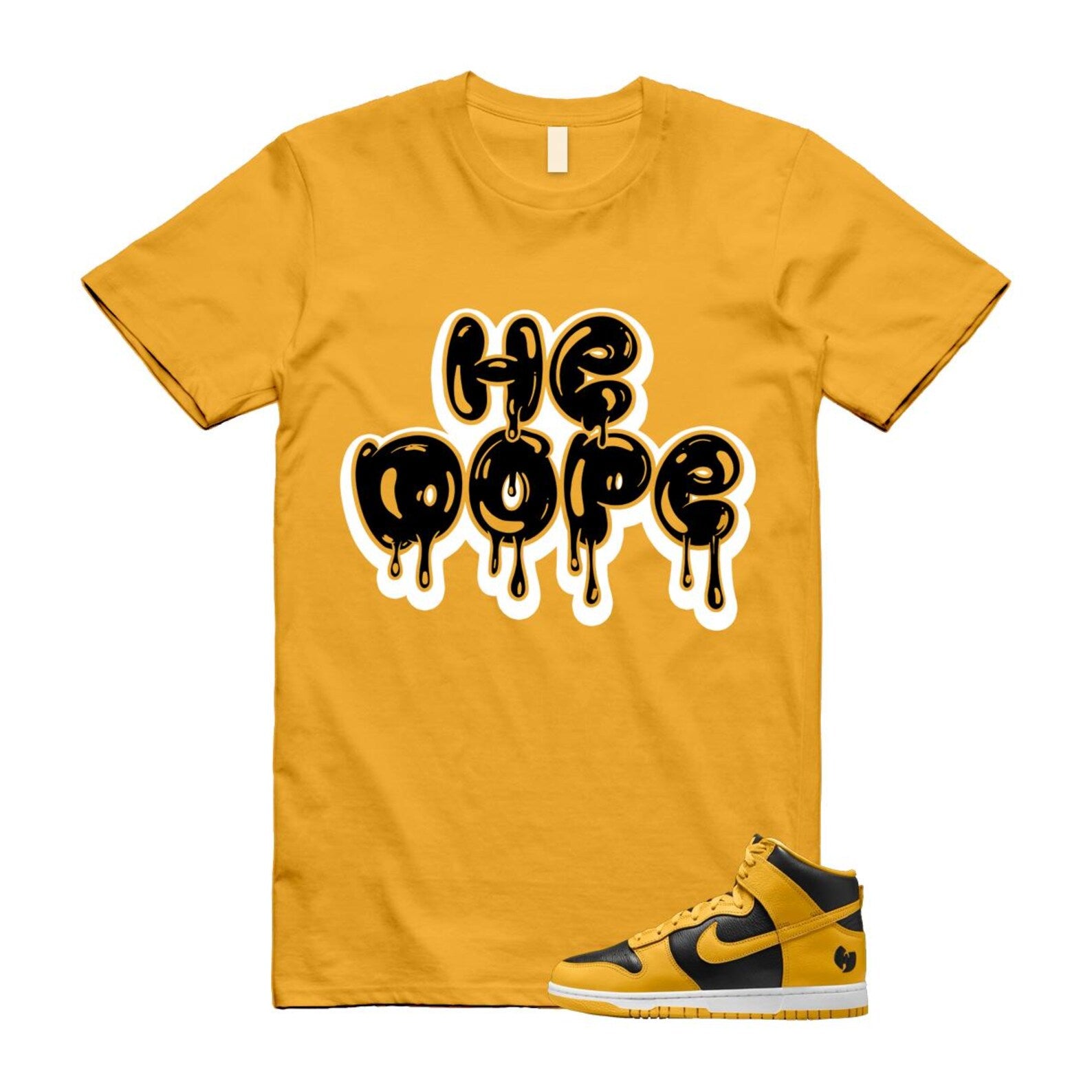 Dunk Tang Black Pollen White Yellow Gold High Shirt To Match He Dope T-Shirt 2024