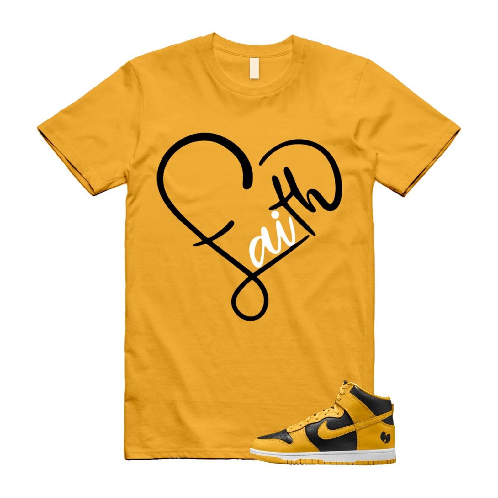 Dunk Tang Black Pollen White Yellow Gold High Shirt To Match Faith T-Shirt 2024