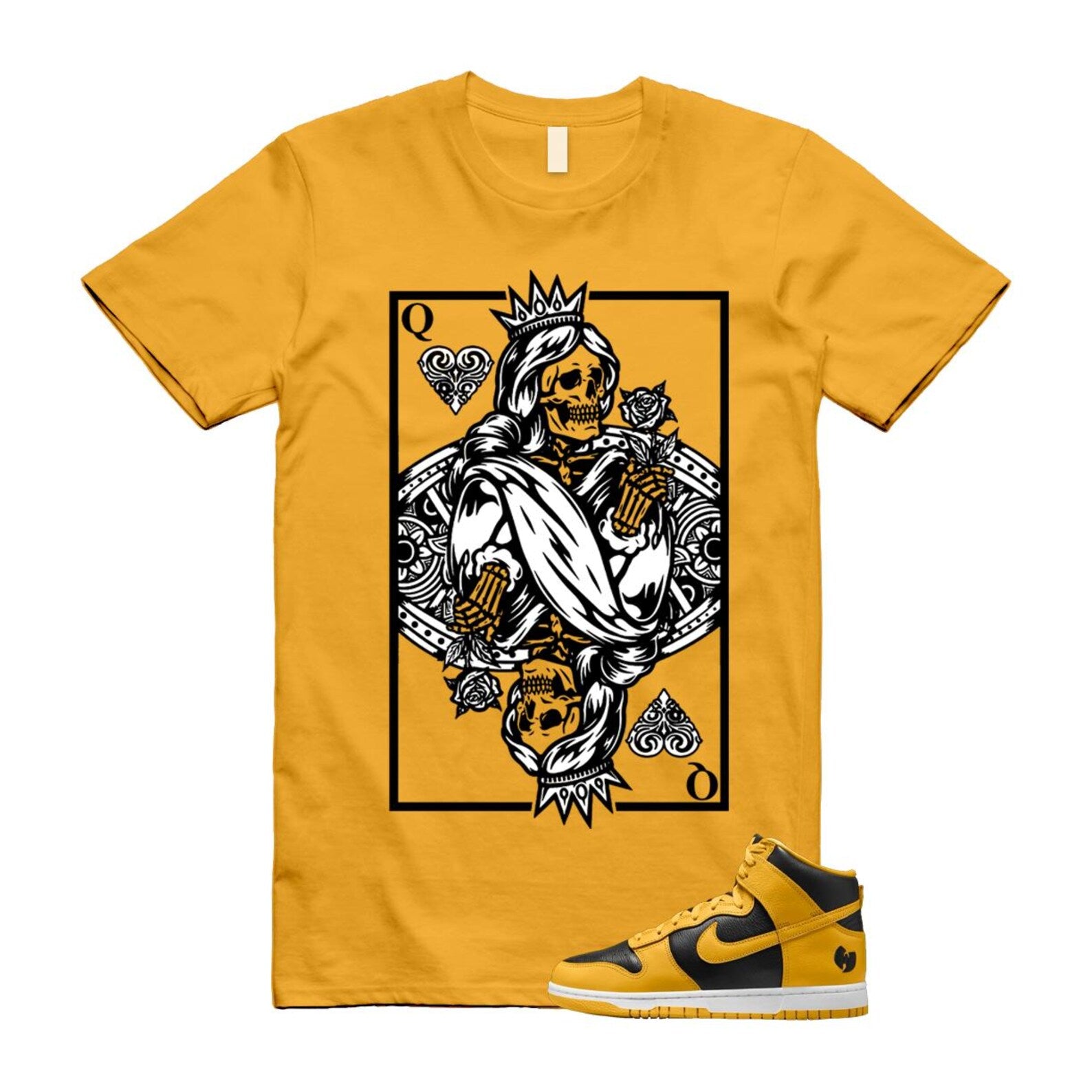 Dunk Tang Black Pollen White Yellow Gold High Shirt To Match Queen Card T-Shirt 2024
