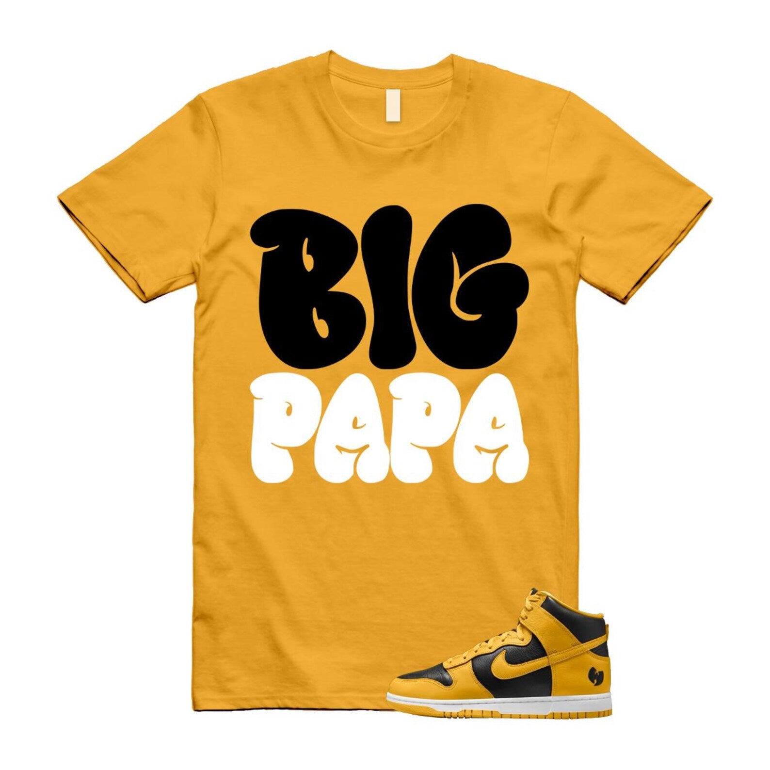 Dunk Tang Black Pollen White Yellow Gold High Shirt To Match Big Papa T-Shirt 2024