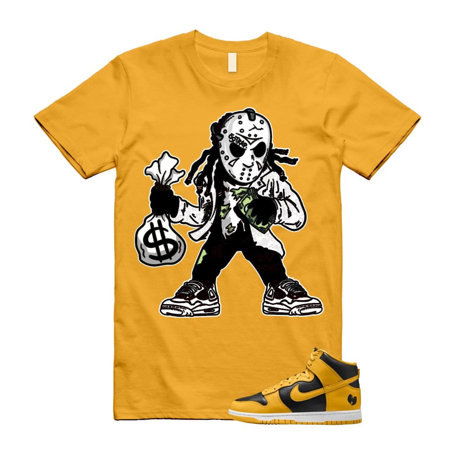 Dunk Tang Black Pollen White Yellow Gold High Shirt To Match Jason T-Shirt 2024