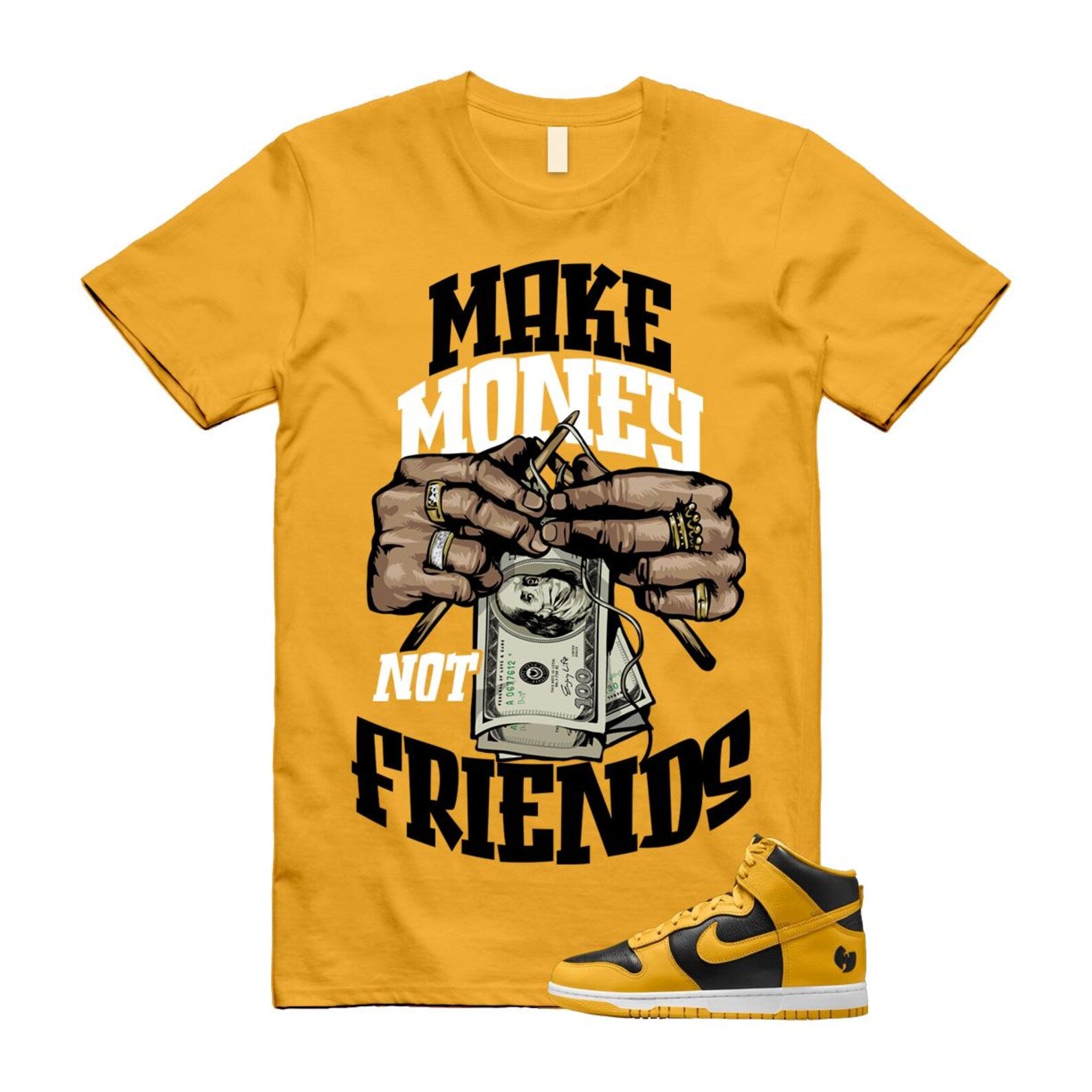 Dunk Tang Black Pollen White Yellow Gold High T Shirt To Match Make Money T-Shirt 2024