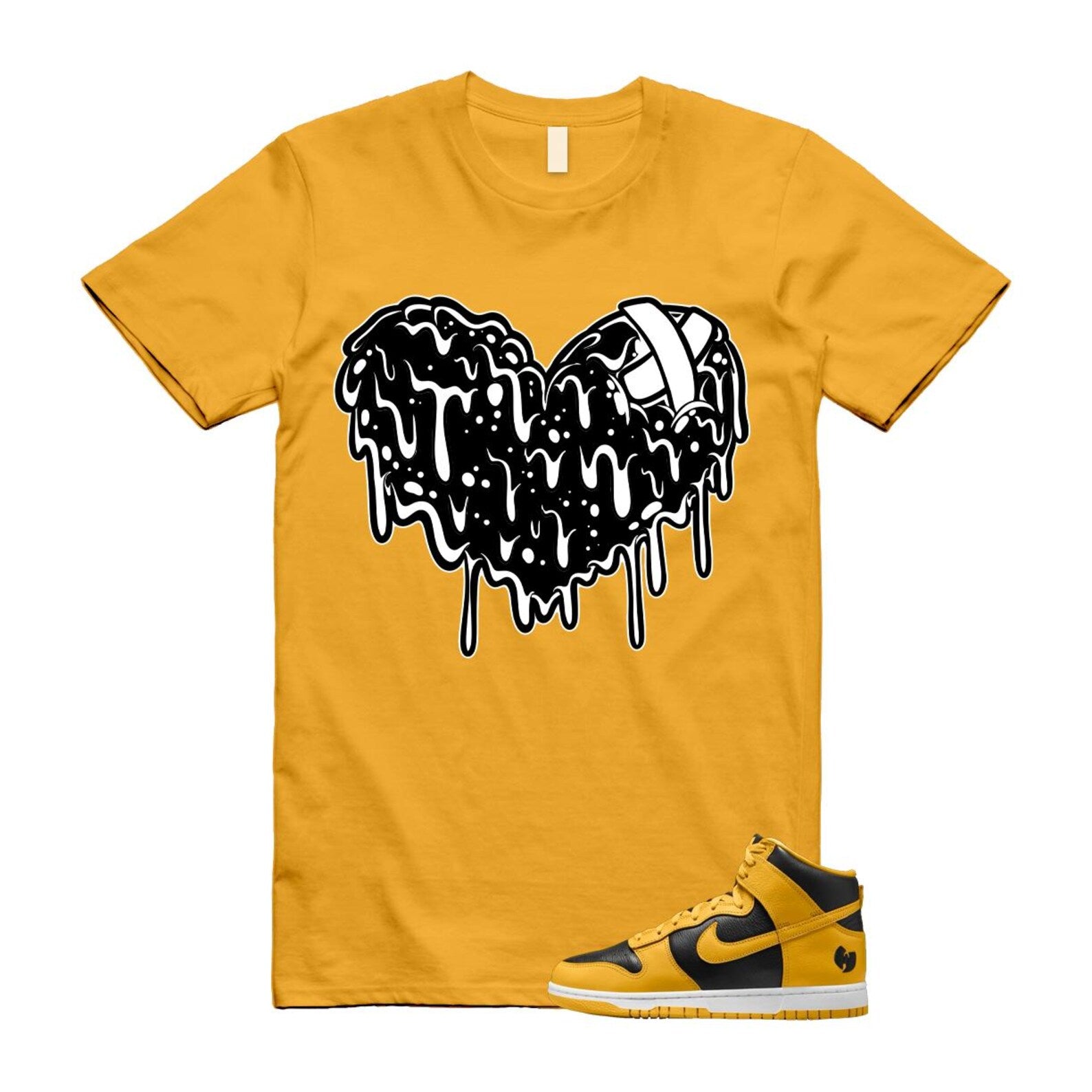 Dunk Tang Black Pollen White Yellow Gold High Shirt To Match Drippy Heart T-Shirt 2024