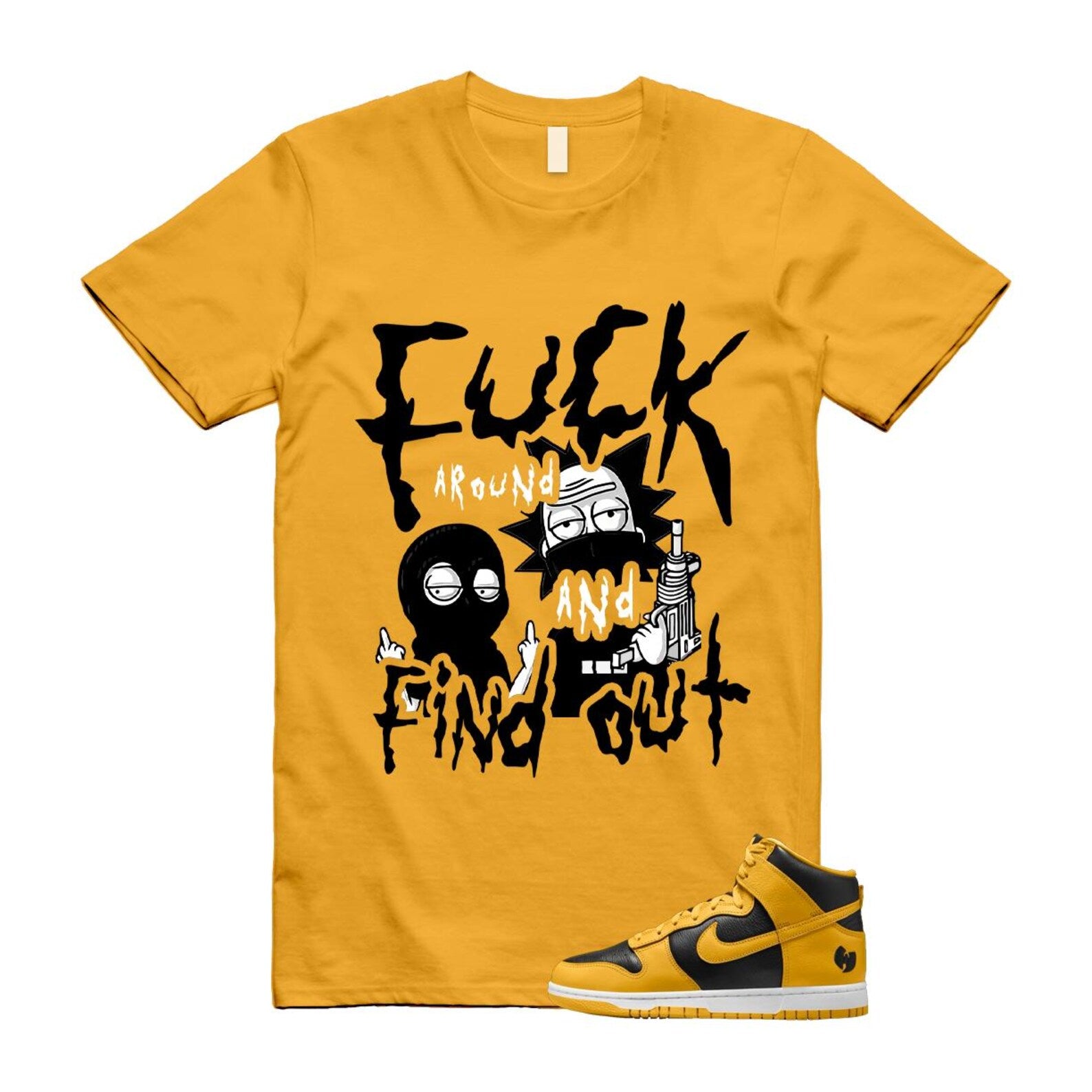 Dunk Tang Black Pollen White Yellow Gold High Shirt To Match Morty T-Shirt 2024