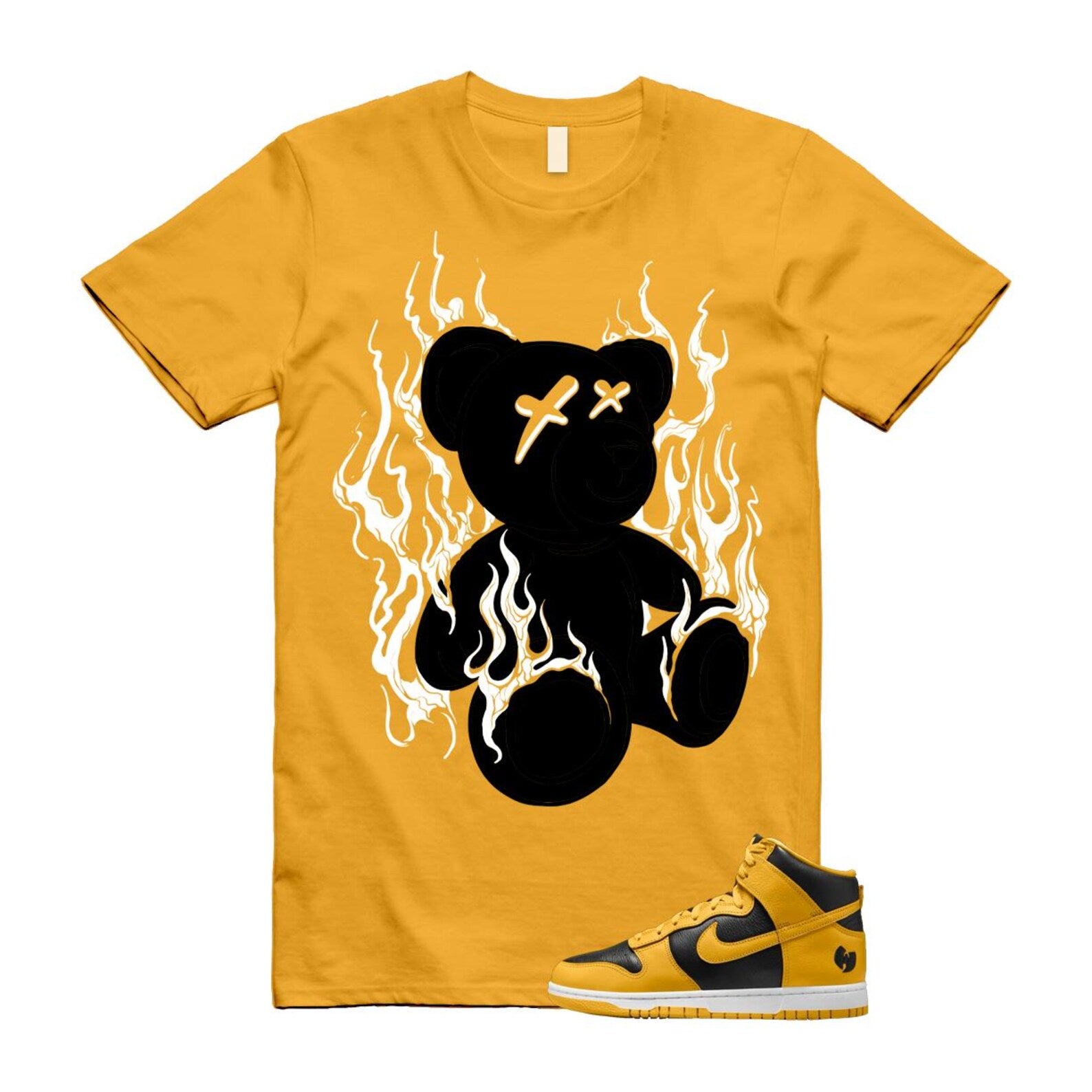 Dunk Tang Black Pollen White Yellow Gold High Shirt To Match Lit T-Shirt 2024
