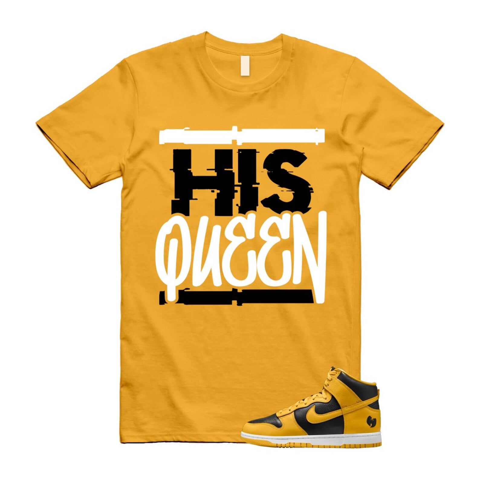 Dunk Tang Black Pollen White Yellow Gold High Shirt To Match His Queen T-Shirt 2024