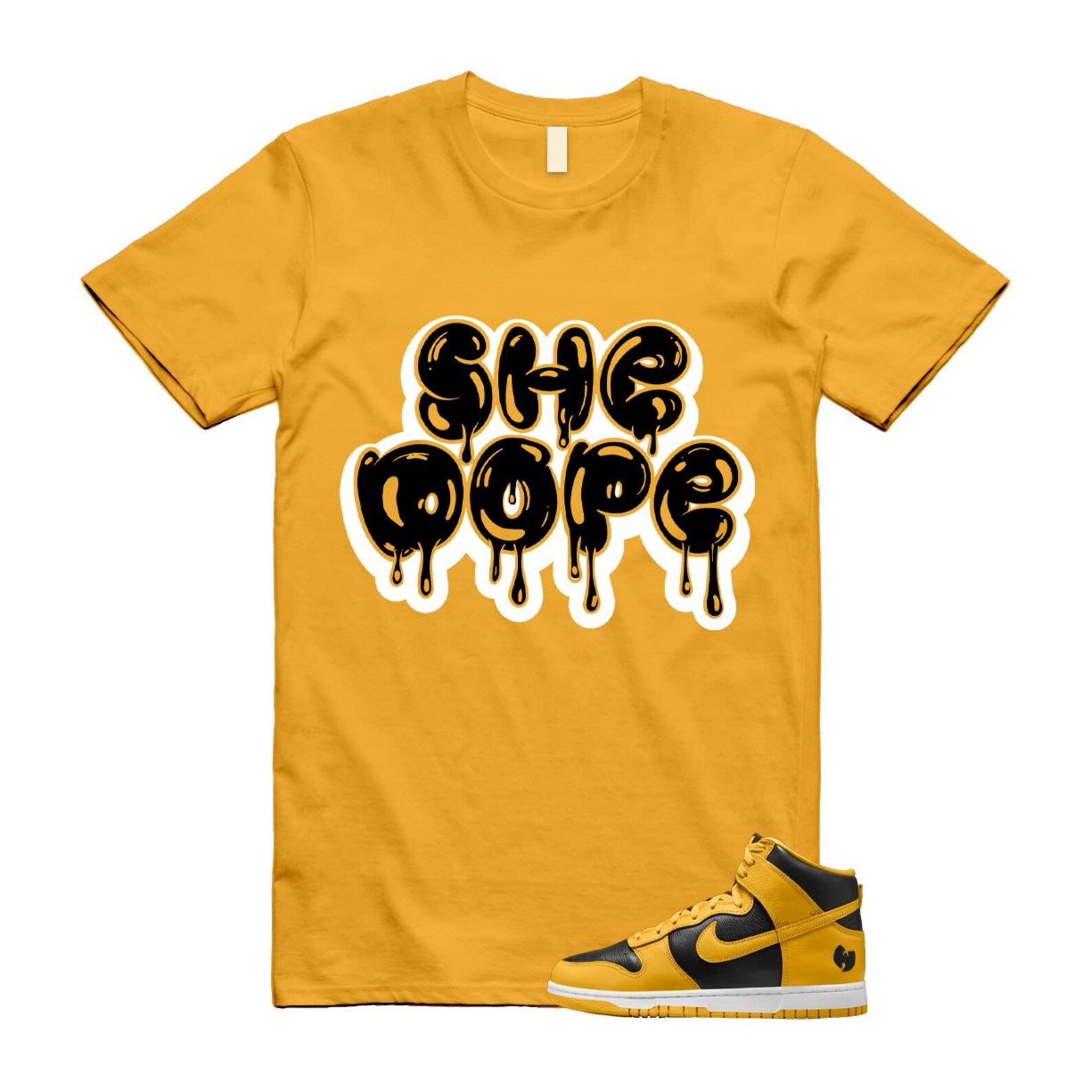 Dunk Tang Black Pollen White Yellow Gold High Shirt To Match She Dope T-Shirt 2024
