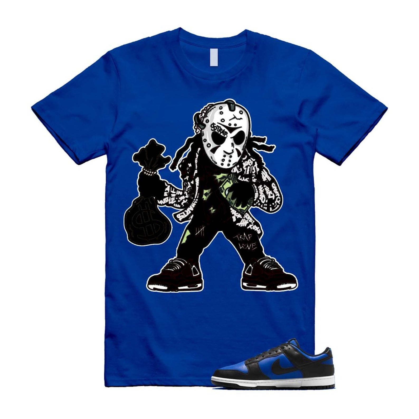 Dunk Hyper Royal Black White Shirt To Match Jason T-Shirt 2025
