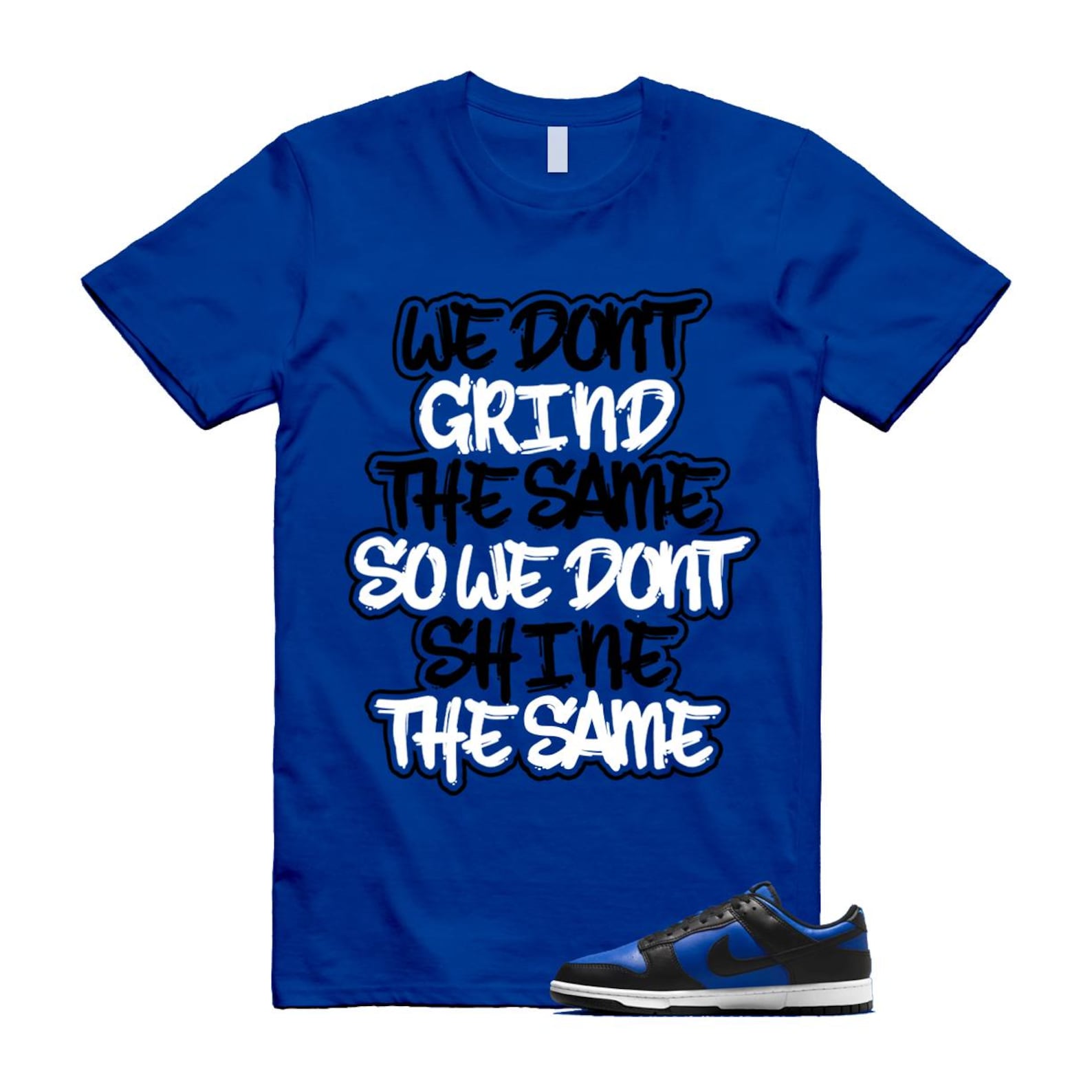 Dunk Hyper Royal Black White Shirt To Match Grind T-Shirt 2025