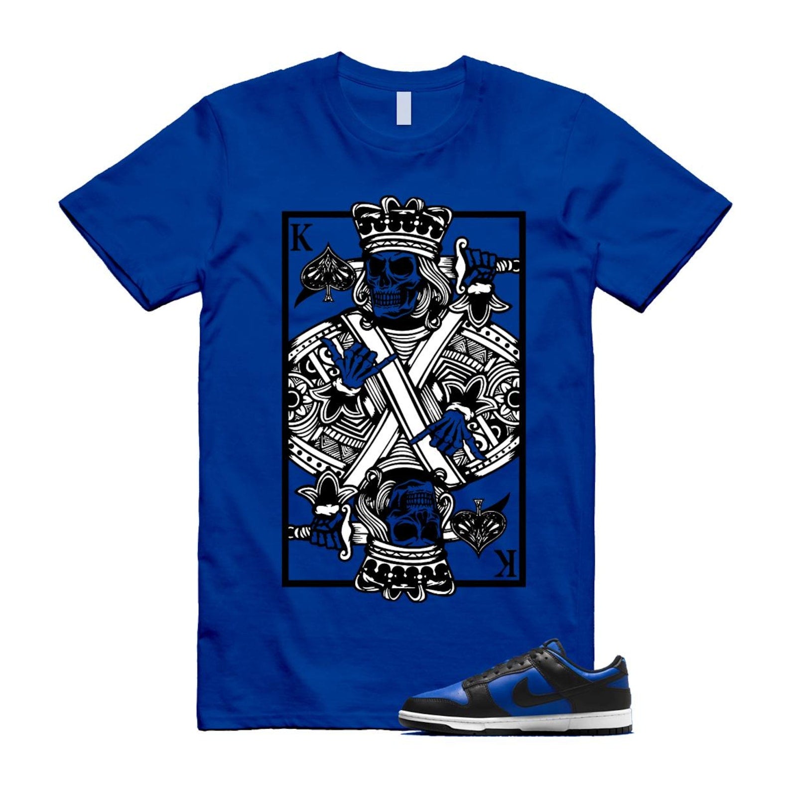 Dunk Hyper Royal Black White Shirt To Match King Card T-Shirt 2025