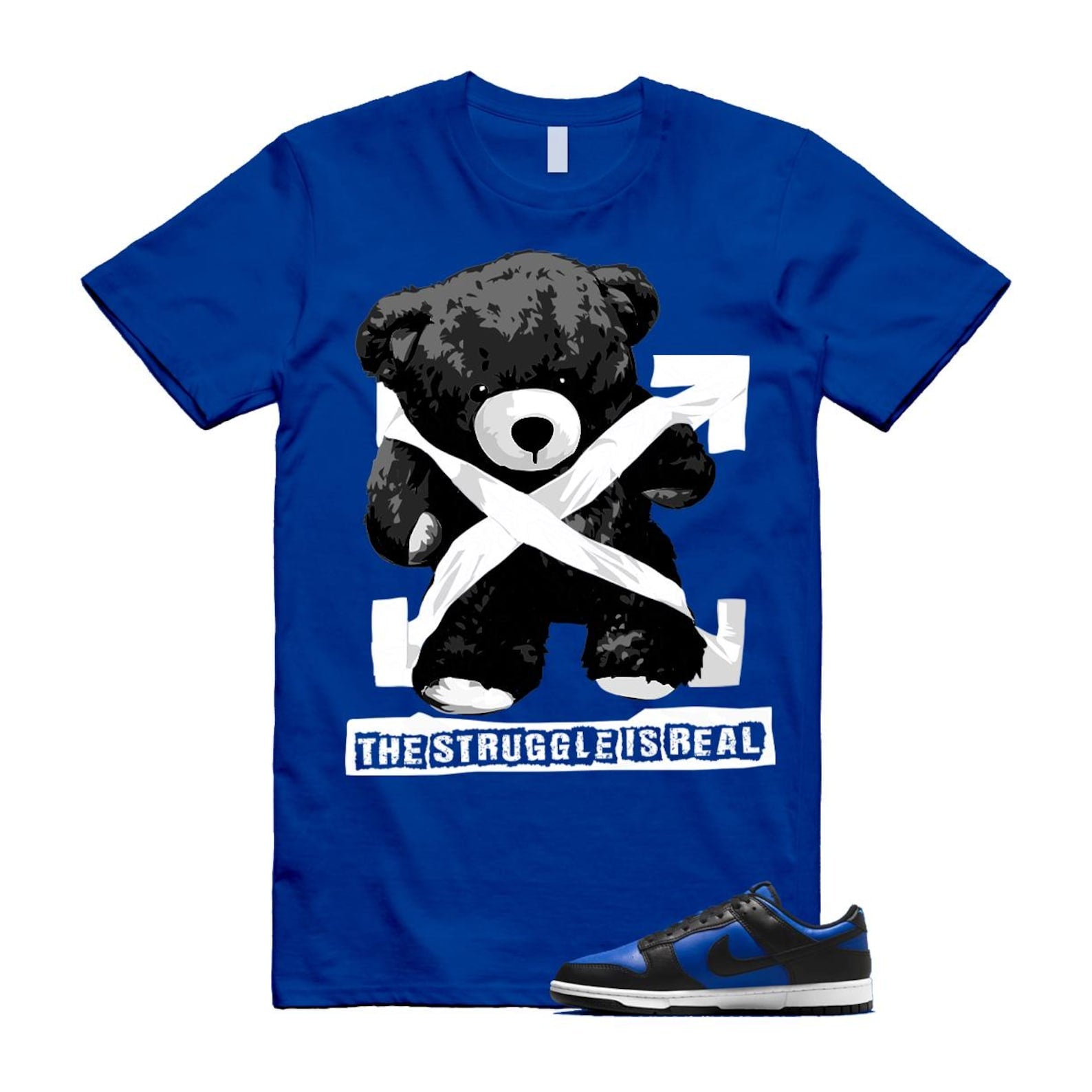 Dunk Hyper Royal Black White Shirt To Match Strug T-Shirt 2025