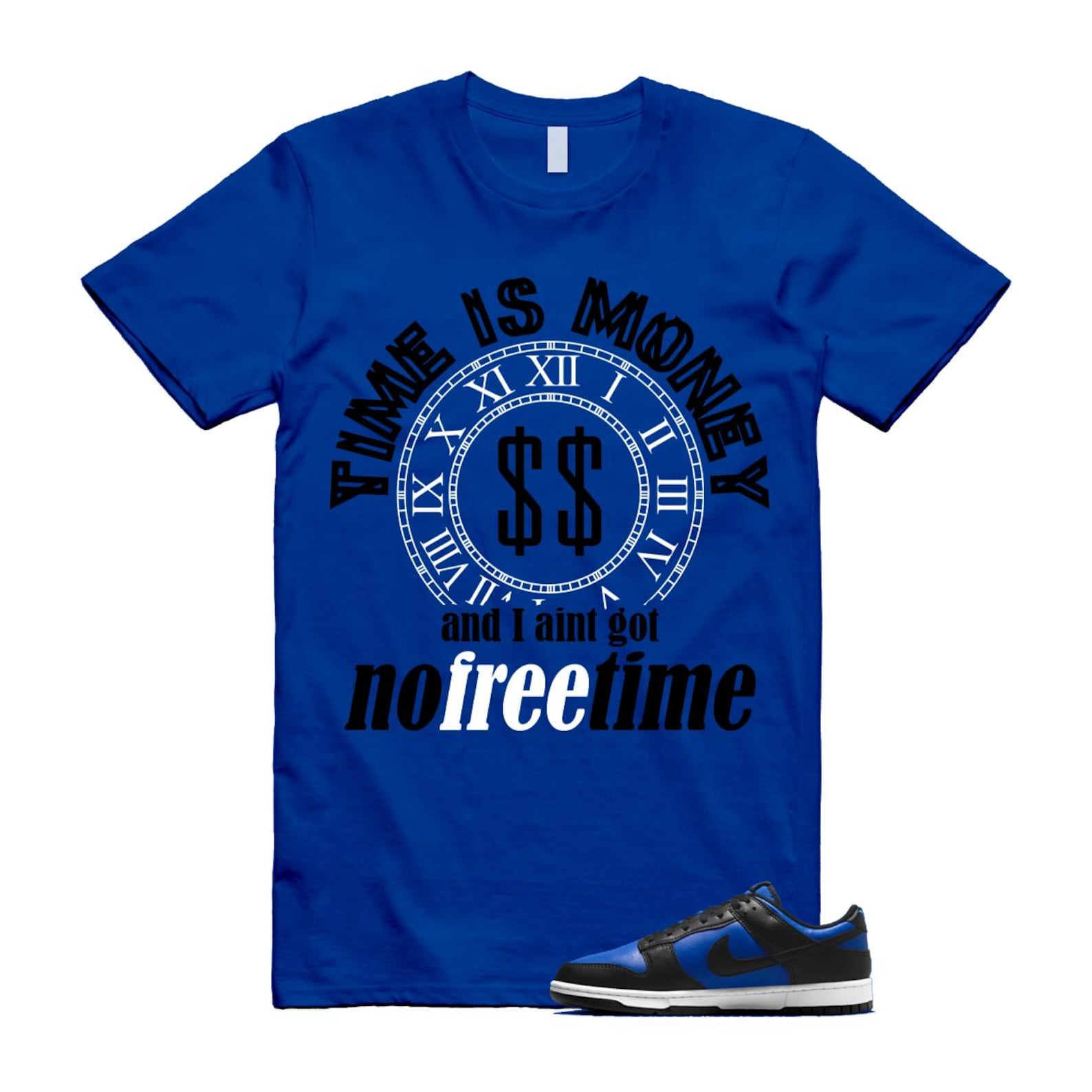 Dunk Hyper Royal Black White Shirt To Match Free Time T-Shirt 2025