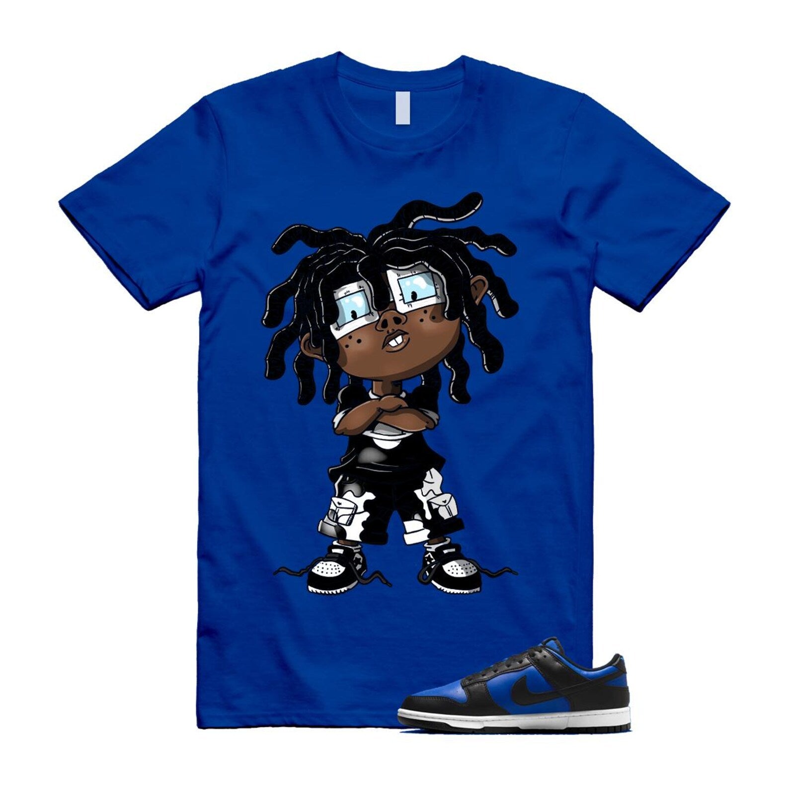 Dunk Hyper Royal Black White Shirt To Match Chongo T-Shirt 2025